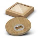 Bamboo Bottle Opener Coaster Set of 2 – Round