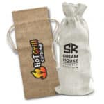 Jute Wine Drawstring Bag – Sale