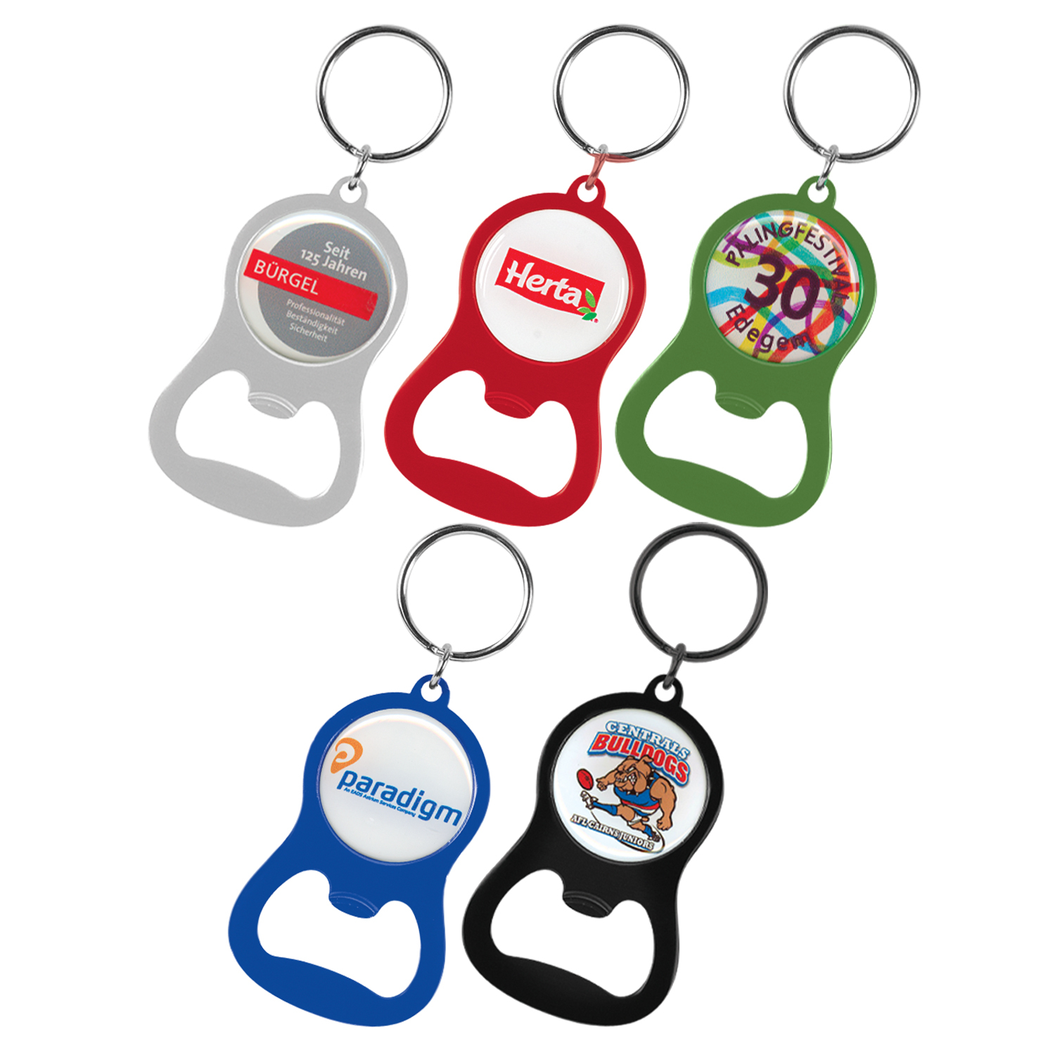 Promotional Chevron Bottle Opener Key Ring