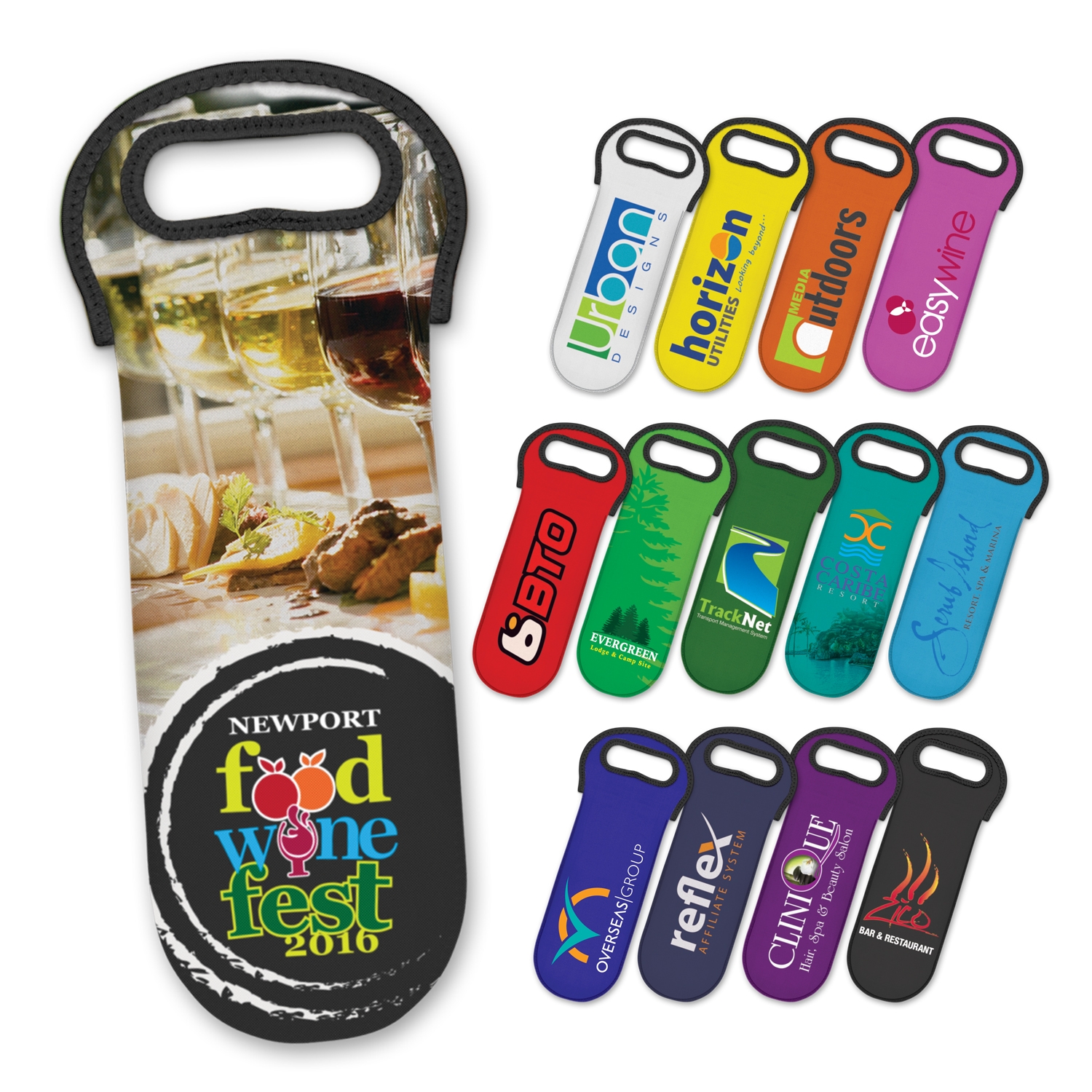 Promotional Neoprene Wine Cooler Bag - Full Colour