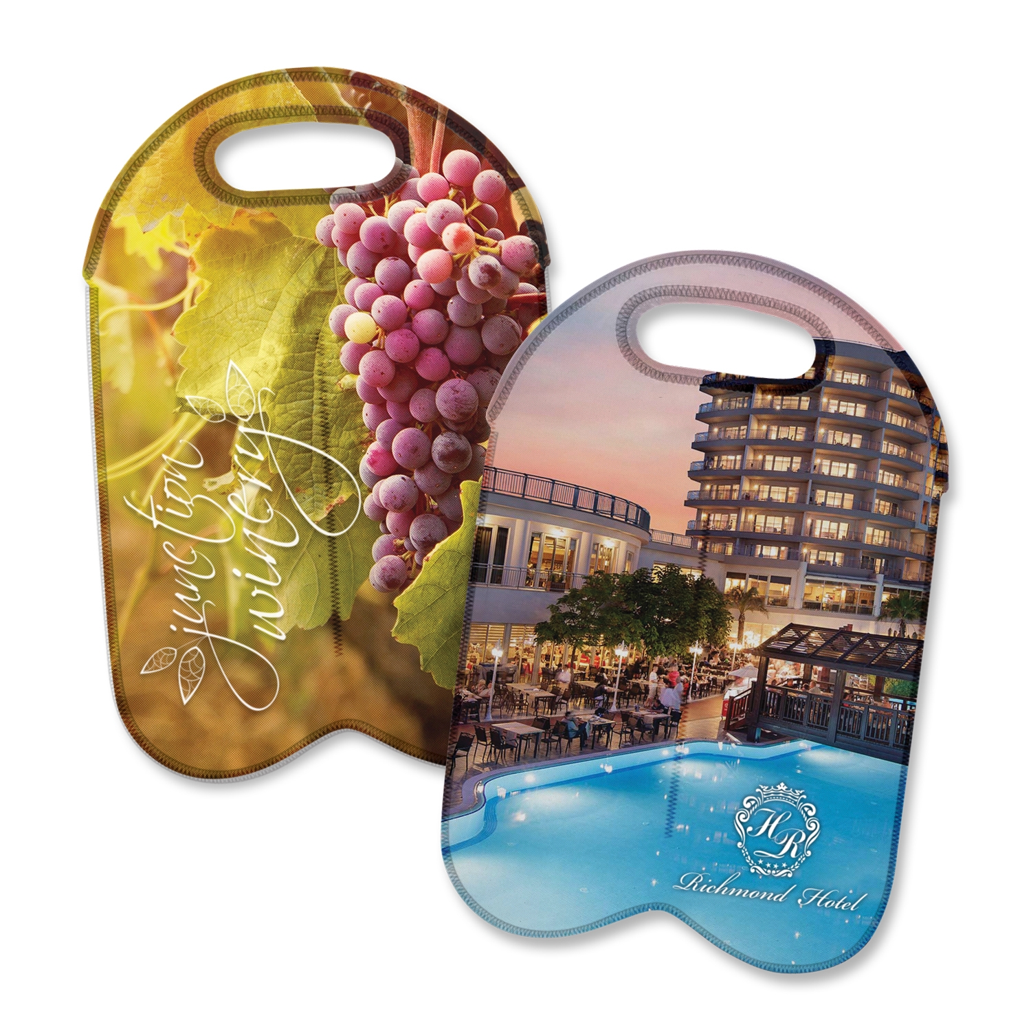 Promotional Neoprene Double Wine Cooler Bag - Full Colour