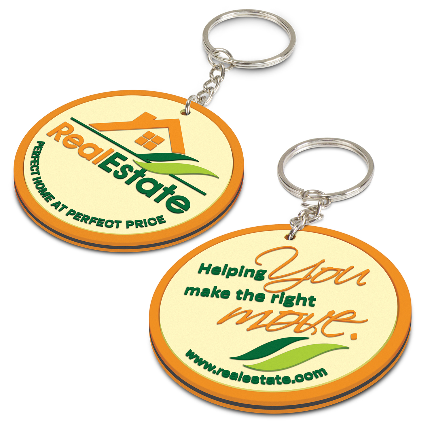 Promotional PVC Key Ring Small - Both Sides Moulded