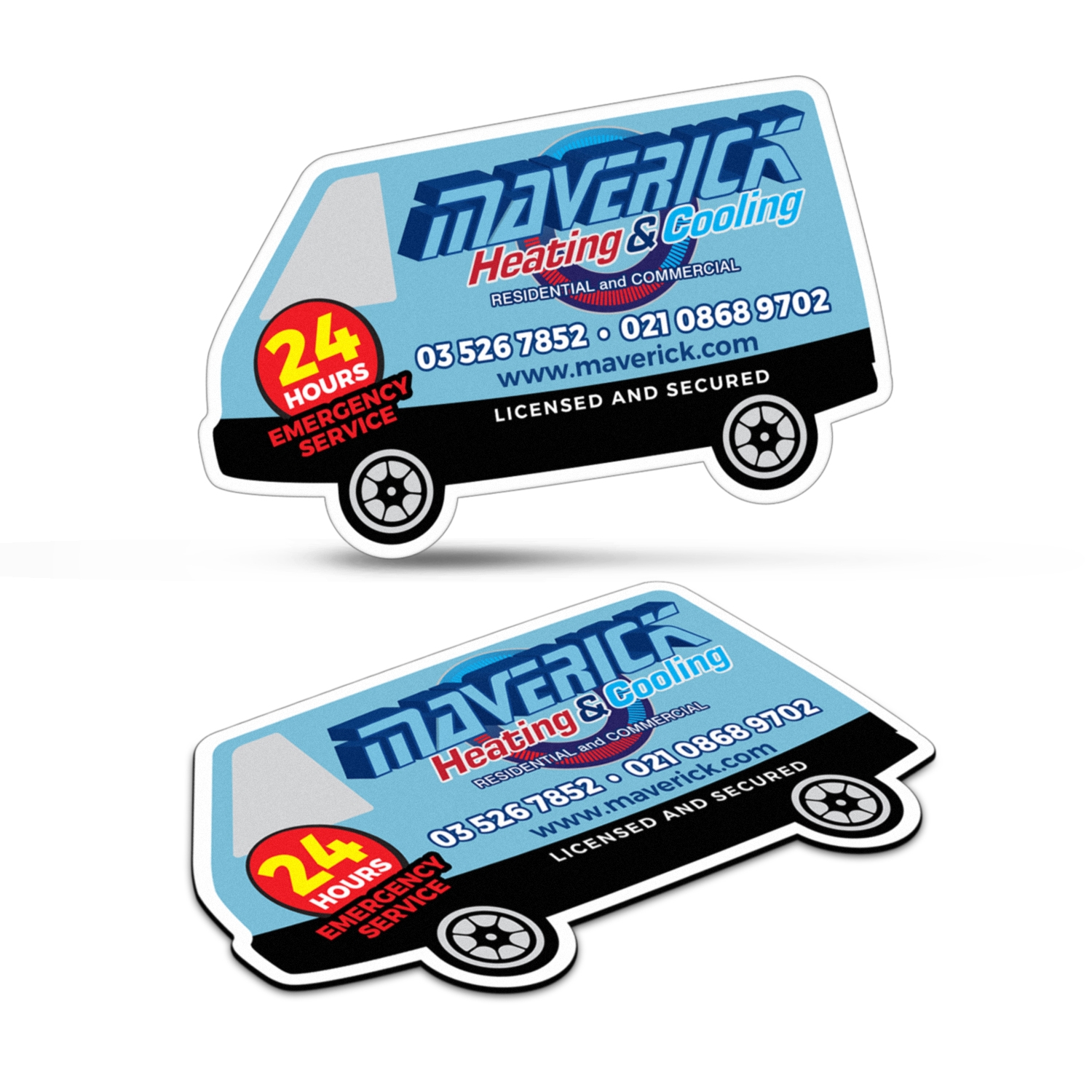 Promotional Fridge Magnet 90 x 55mm - Van Shape
