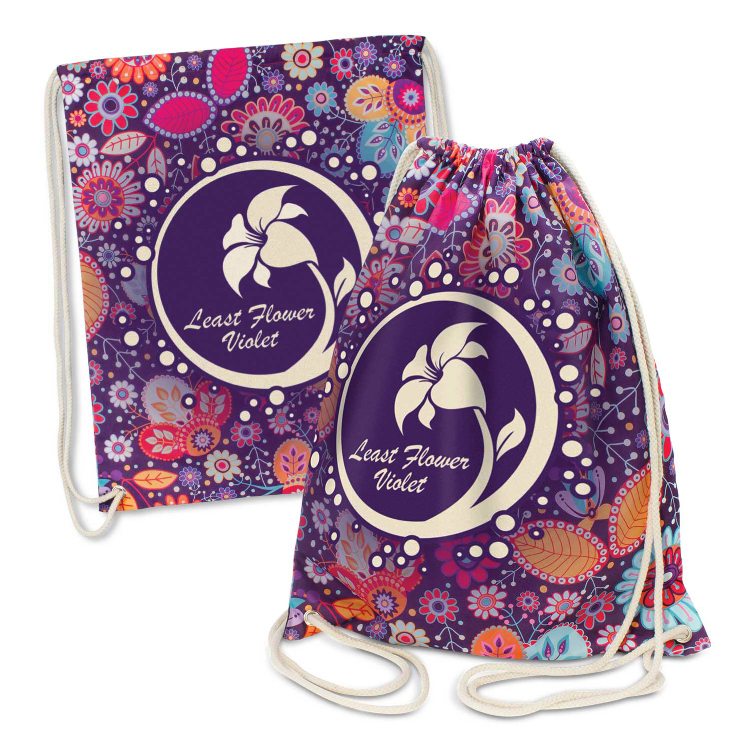 Promotional Brazil Cotton Drawstring Backpack