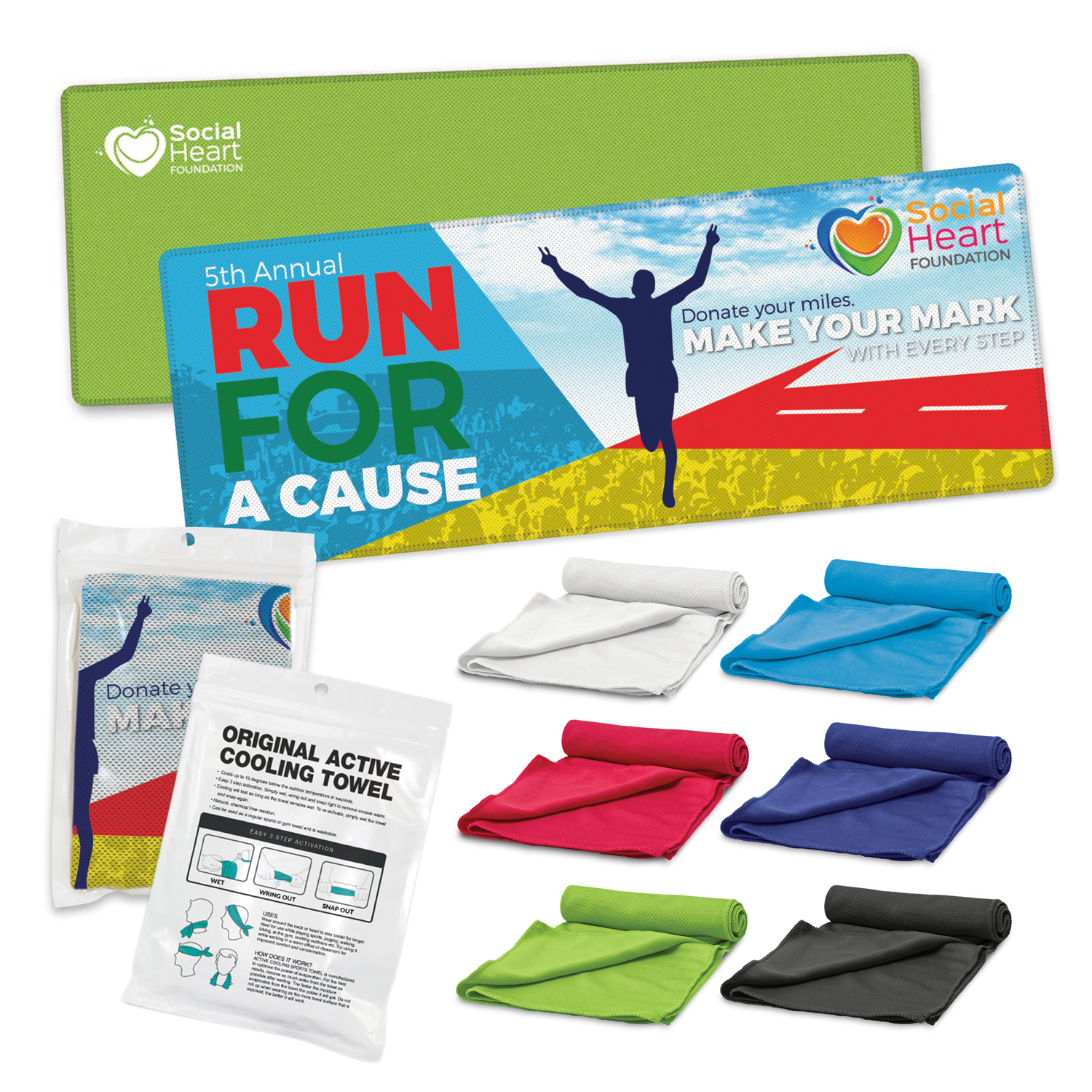 Promotional Active Cooling Towel - Pouch