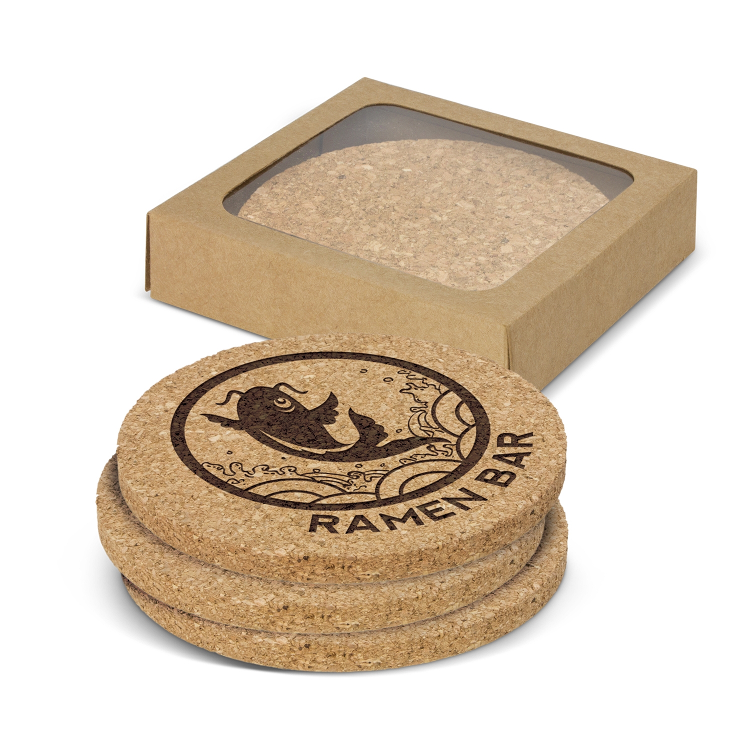Promotional Oakridge Cork Coaster Round - Set of 4