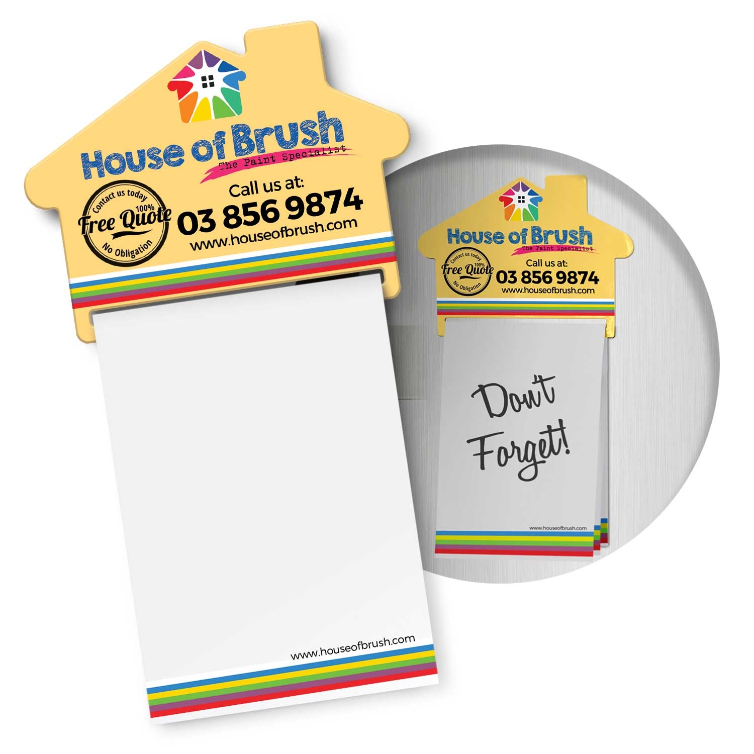 Promotional Magnetic House Memo Pad A7 - Full Colour