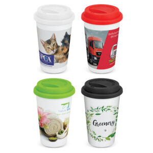 Aztec Double Wall Coffee Cup – Full Colour