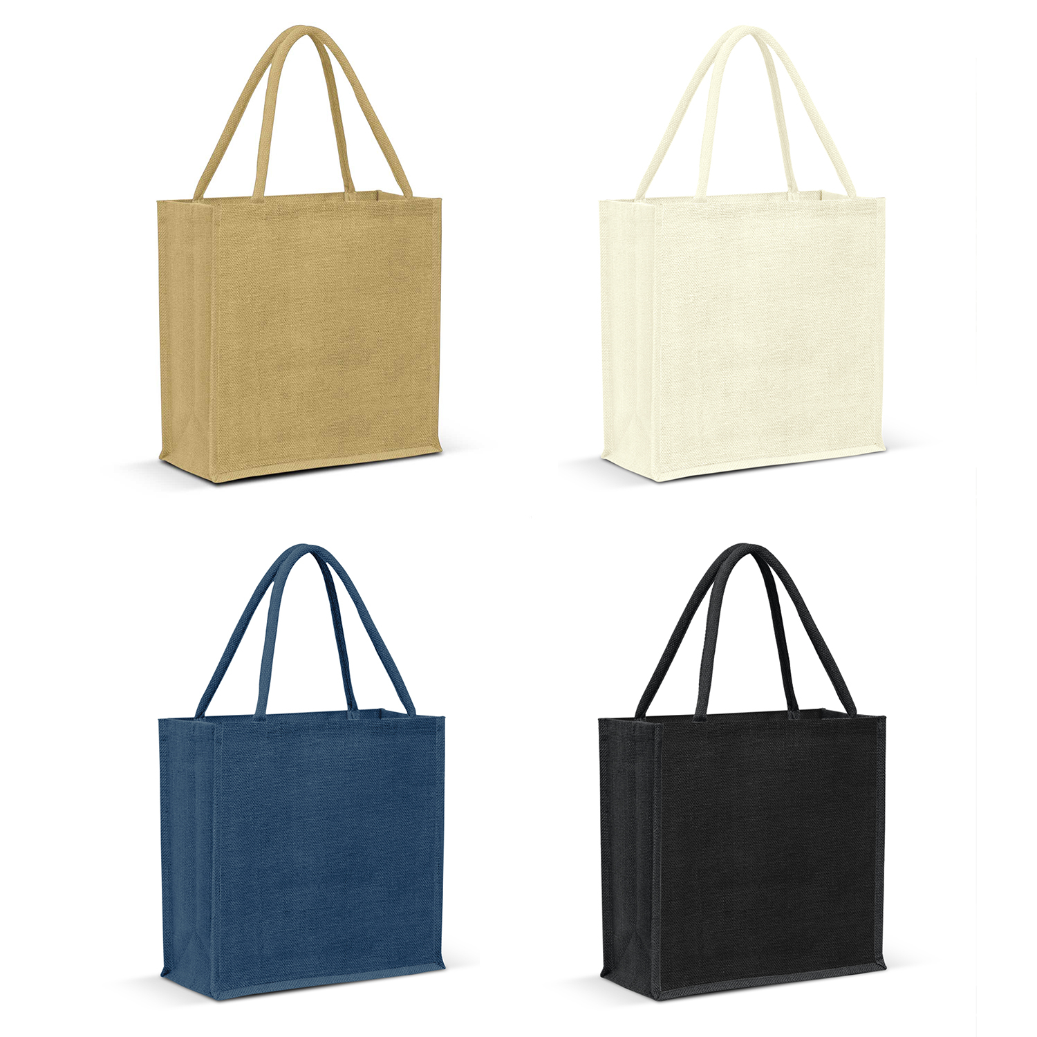 Promotional Monza Jute Tote Bag - Colour Match
