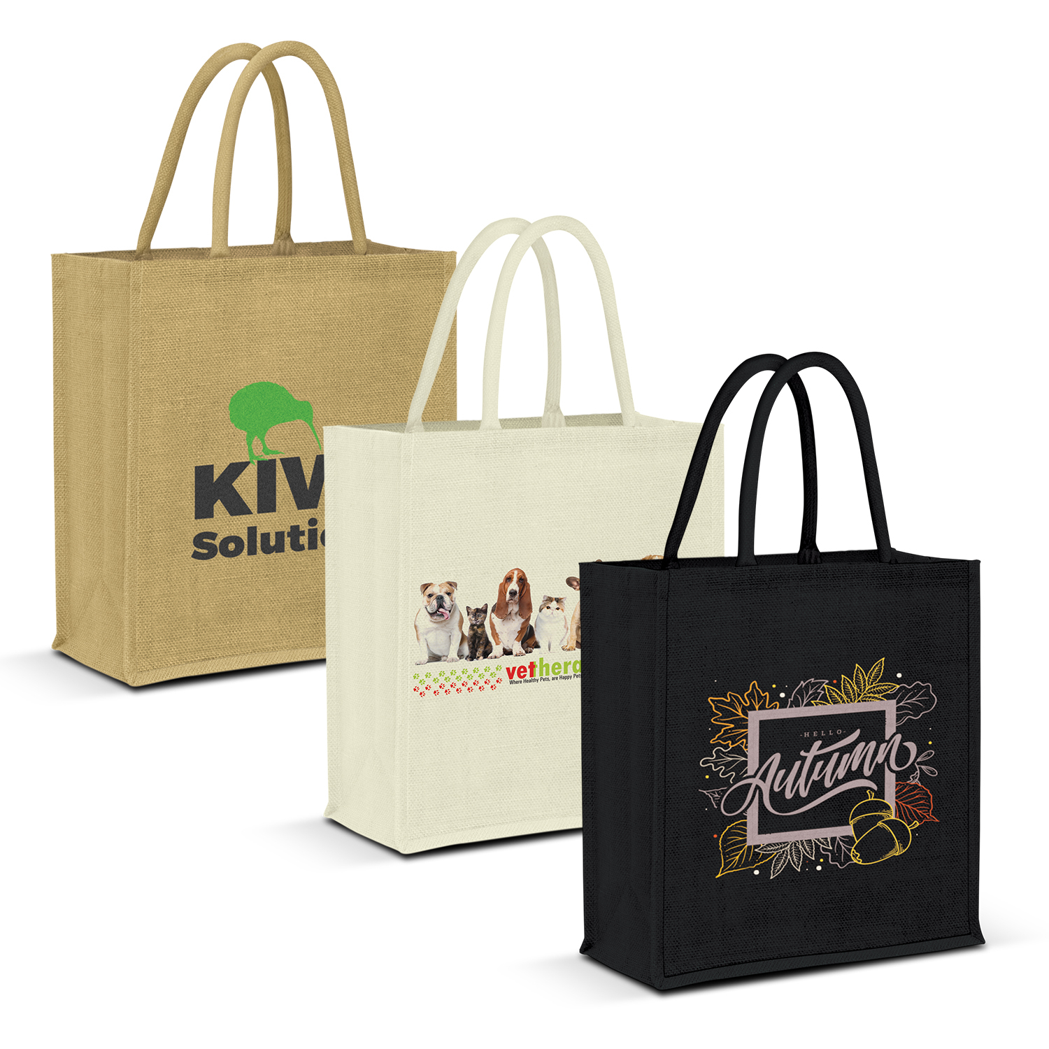 Promotional Lanza Jute Tote Bag - Colour Match