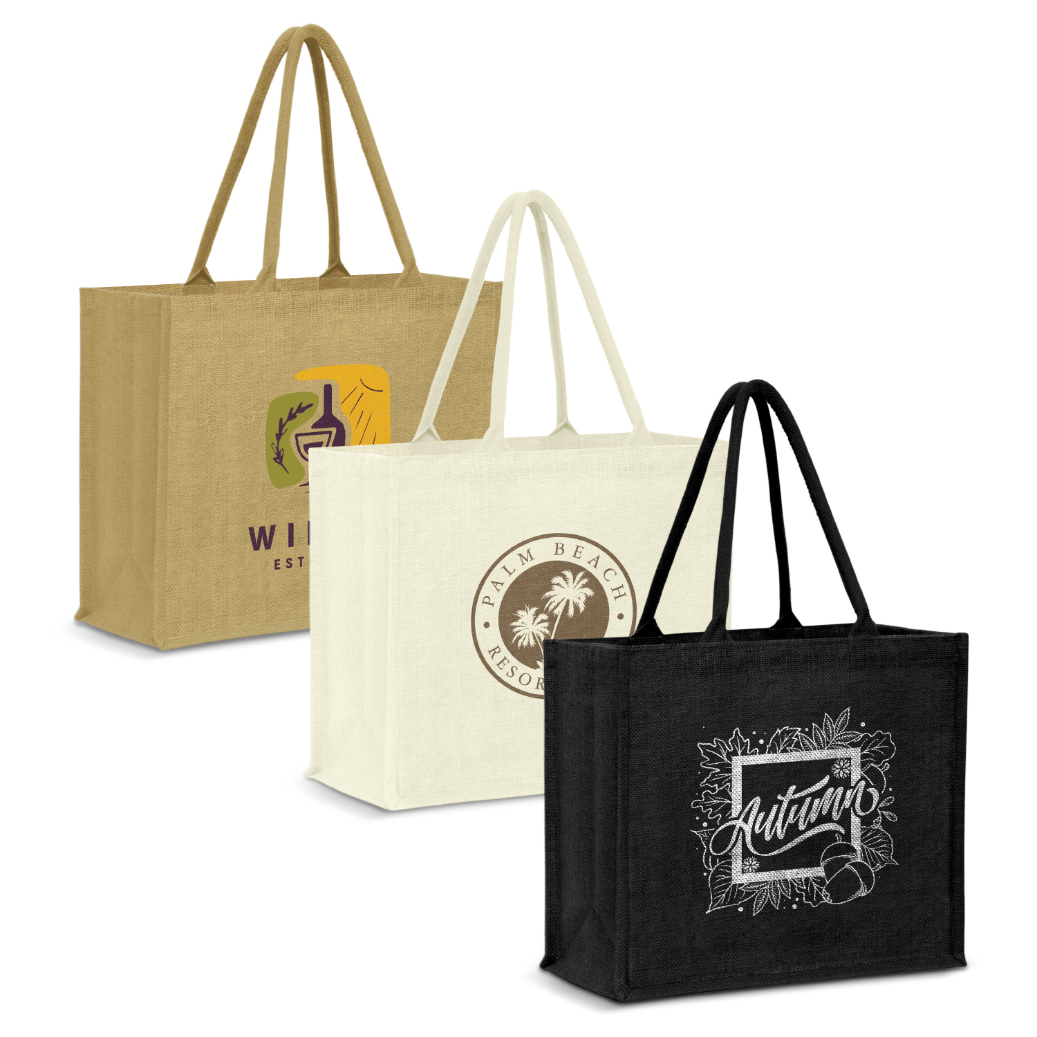Promotional Modena Jute Tote Bag - Colour Match