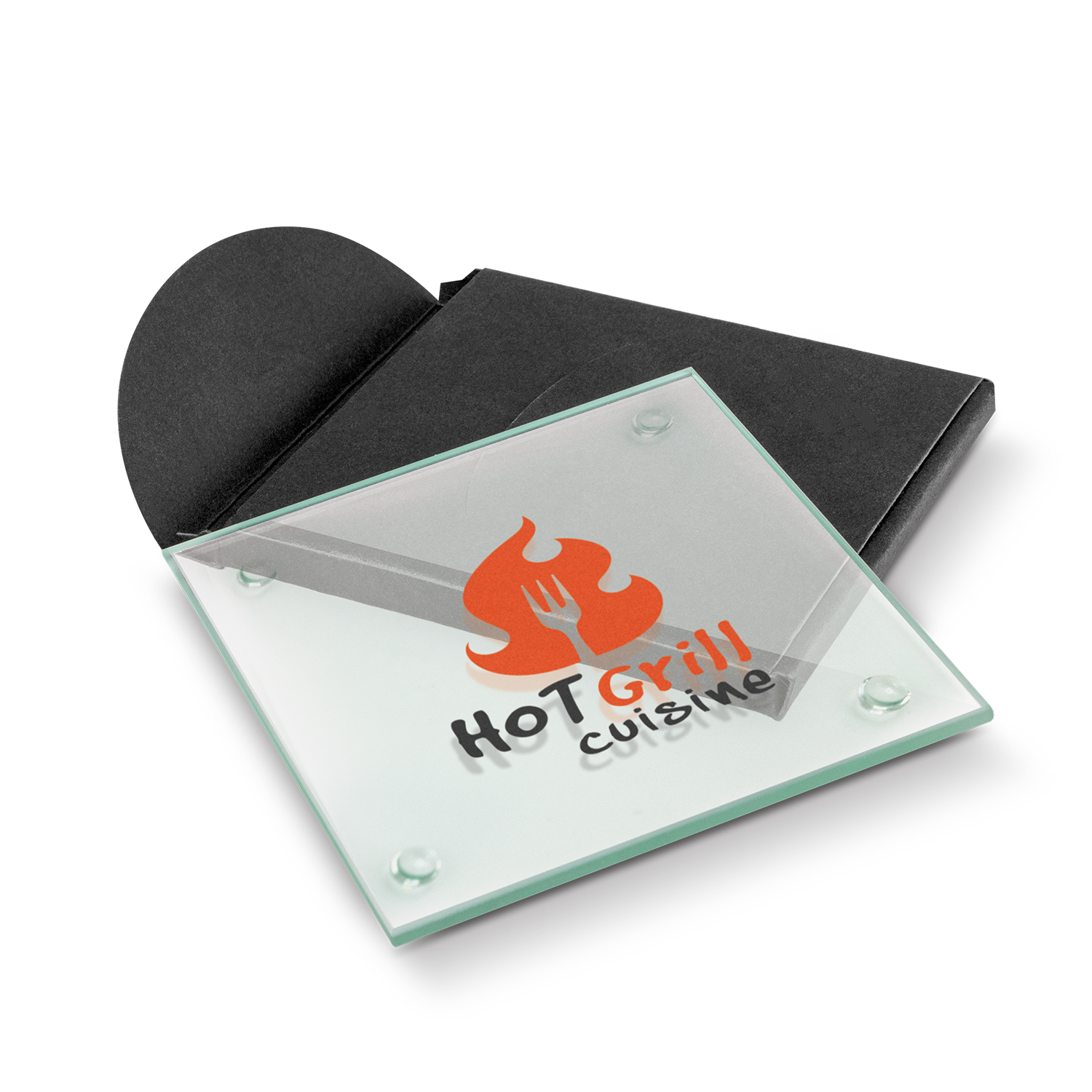 Promotional Venice Single Glass Coaster - Square