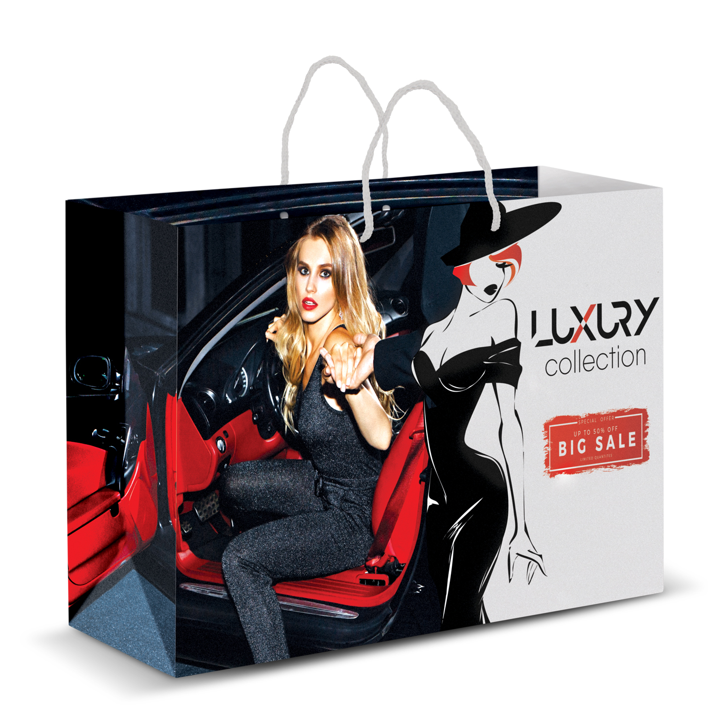 Promotional Extra Large Laminated Paper Carry Bag - Full Colour