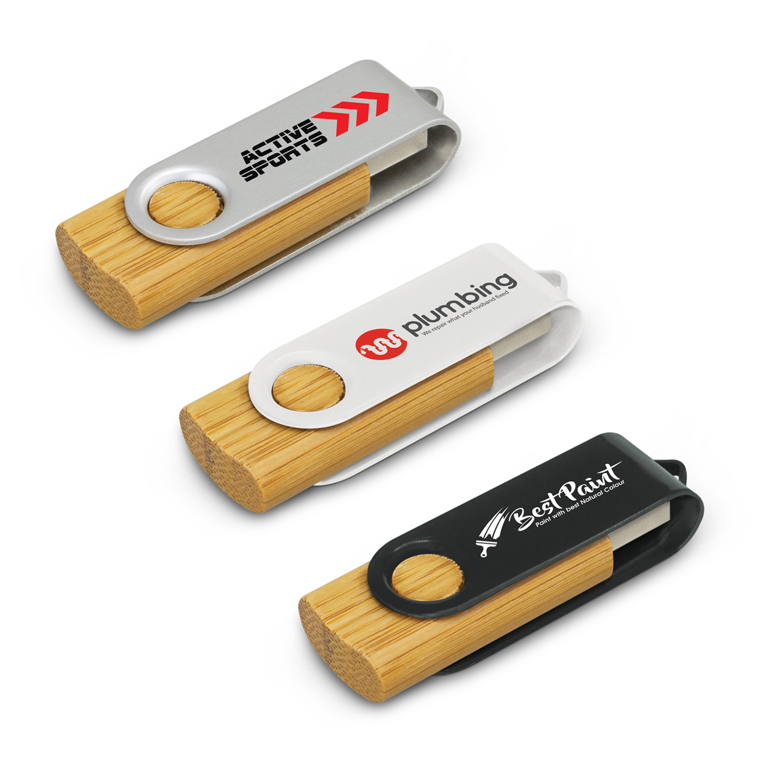 Promotional Helix 4GB Bamboo Flash Drive