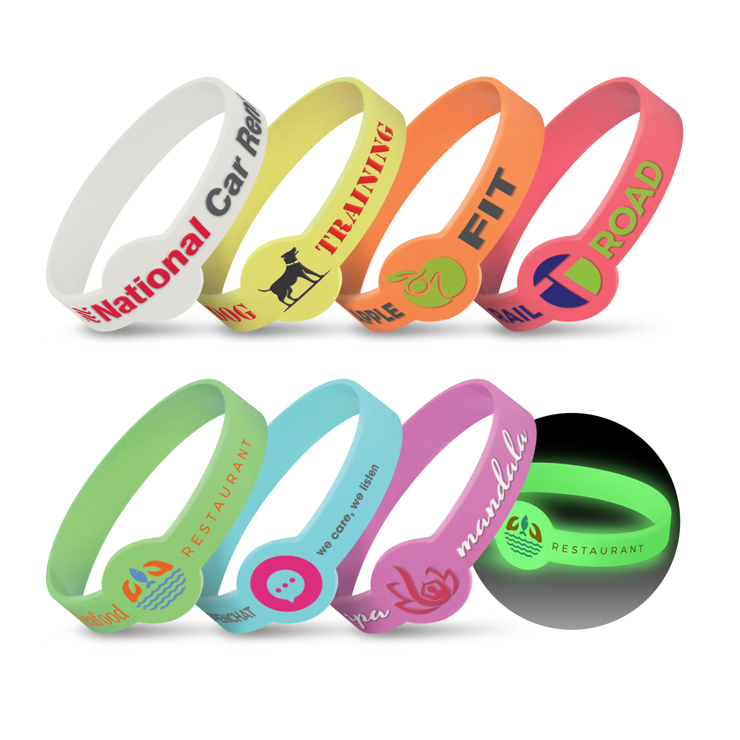 Promotional Xtra Silicone Wrist Band - Glow in the Dark