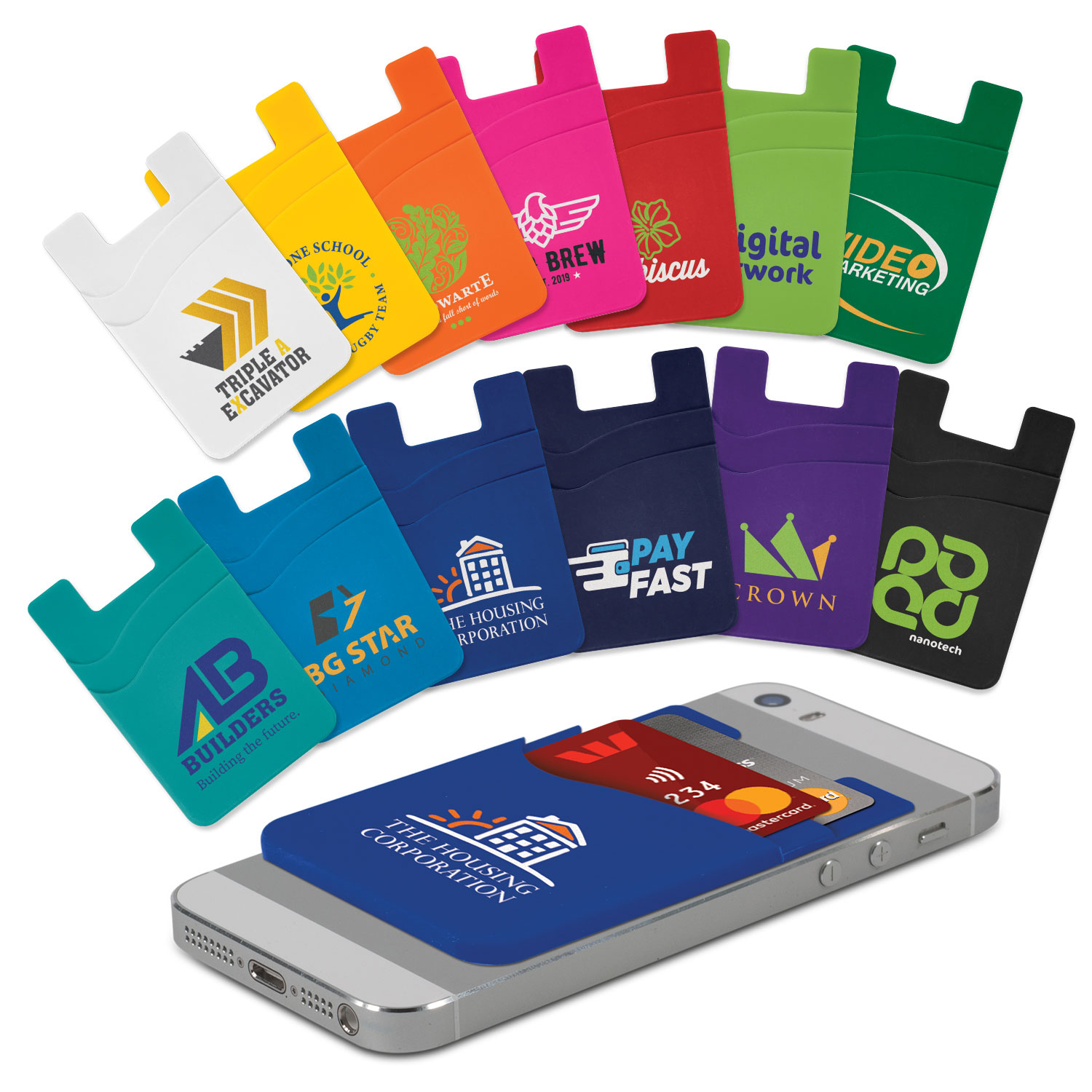 Promotional Dual Silicone Phone Wallet