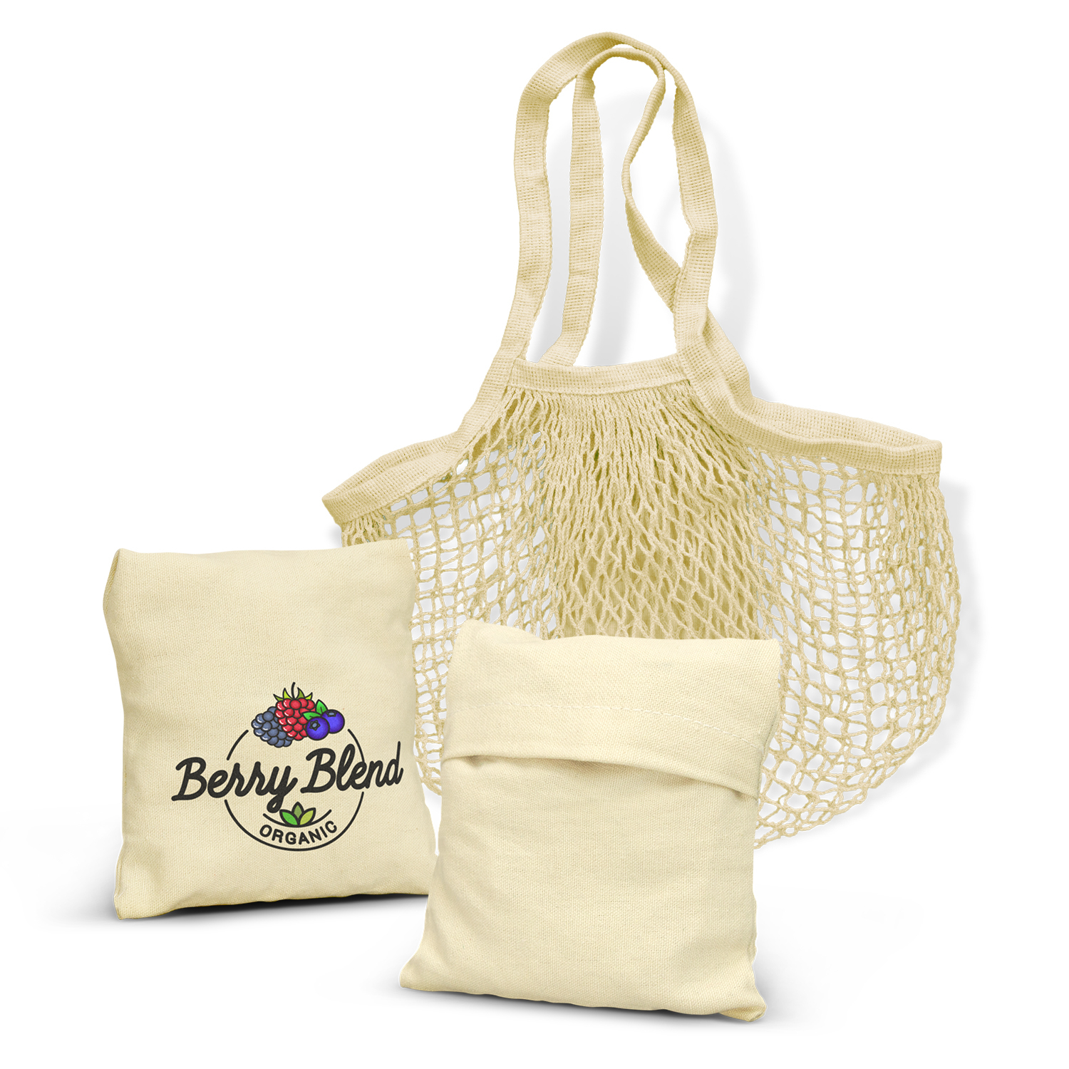 Promotional Cotton Mesh Foldaway Tote Bag