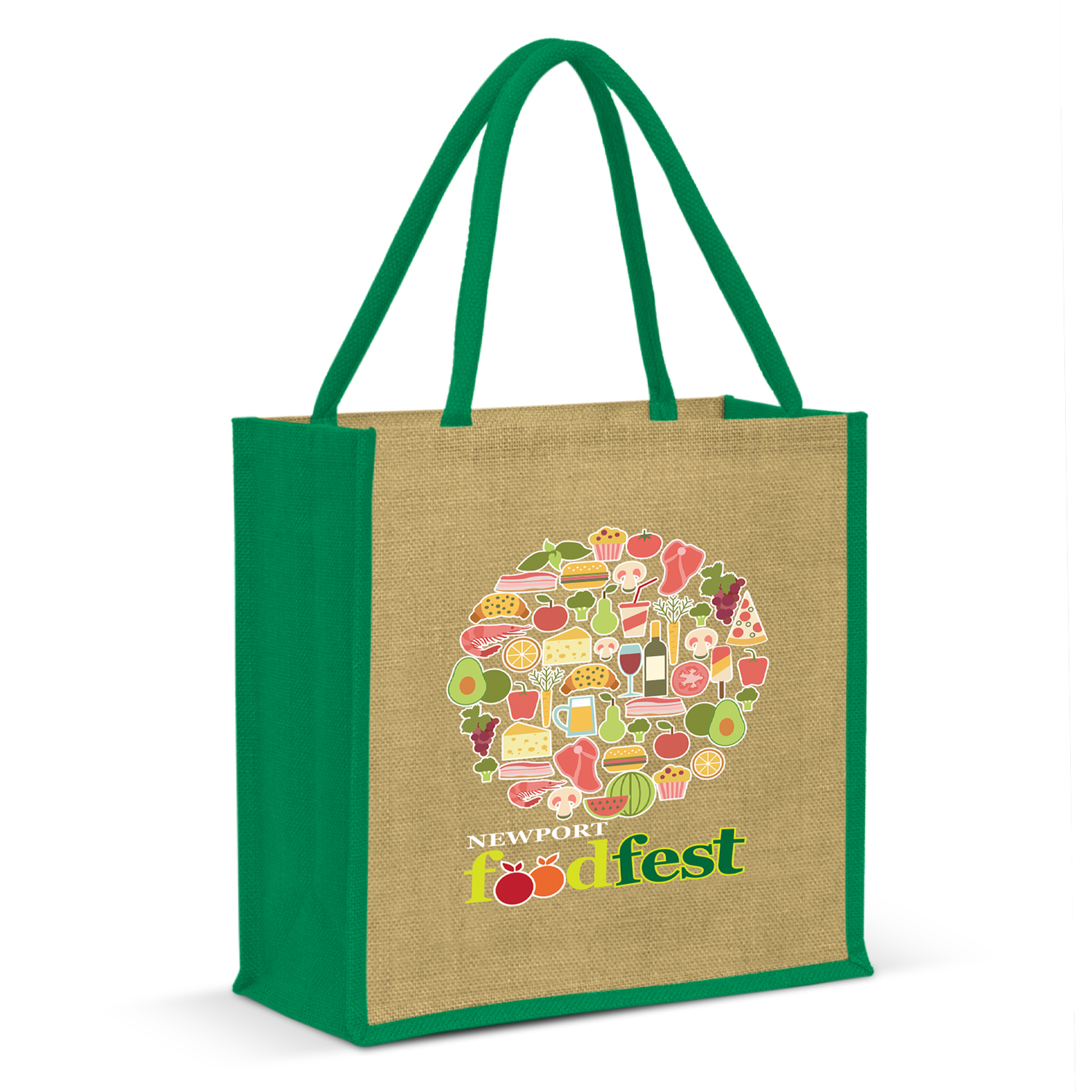 Promotional Monza Jute Tote Bag - Digital Transfer