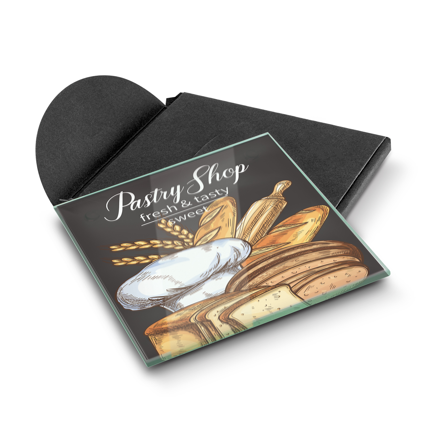 Promotional Venice Single Glass Coaster Square - Full Colour