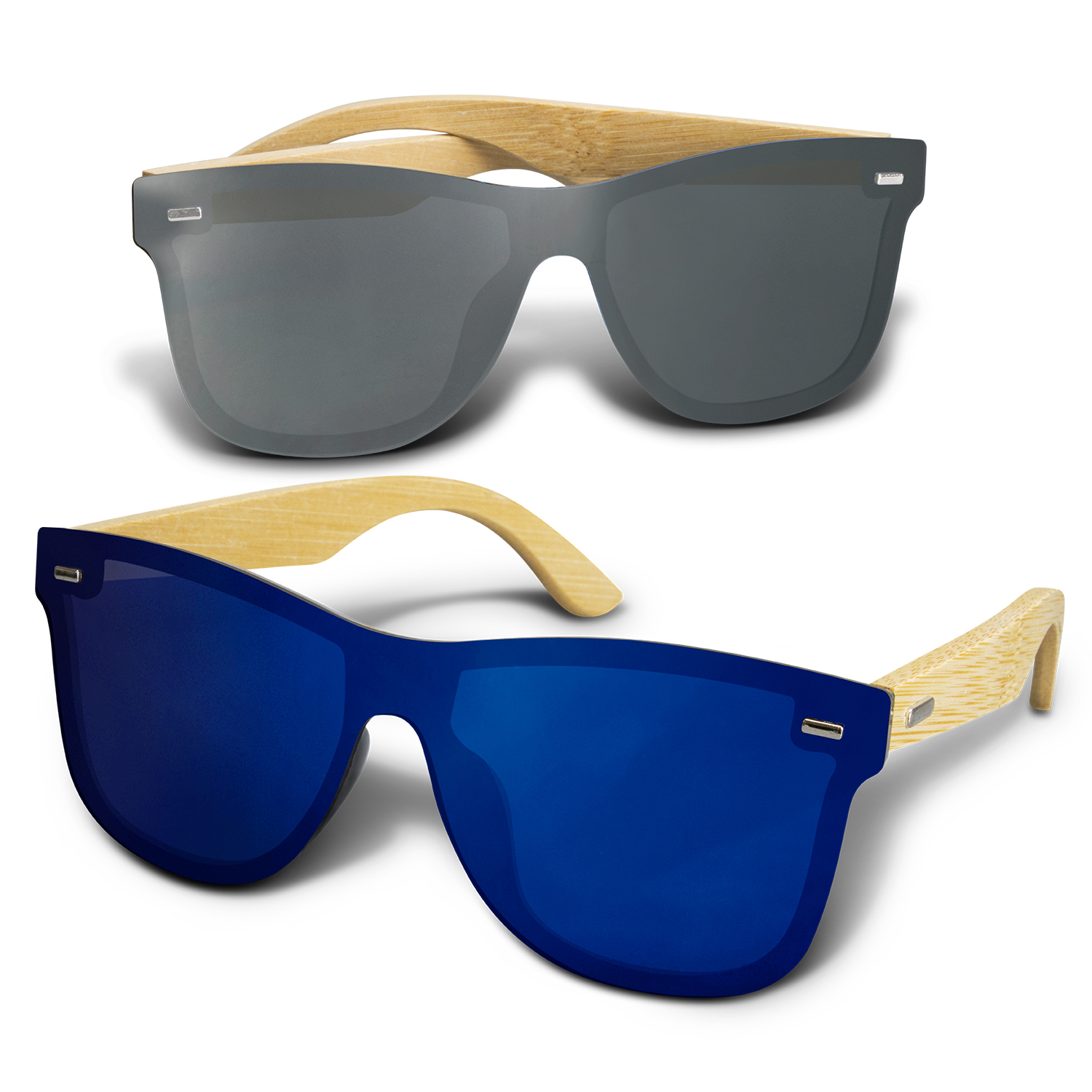Promotional Ryder Mirror Lens Sunglasses - Bamboo