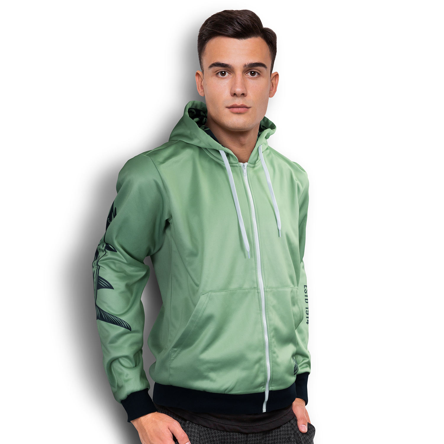 Promotional Custom Mens Sports Zipped Hoodie