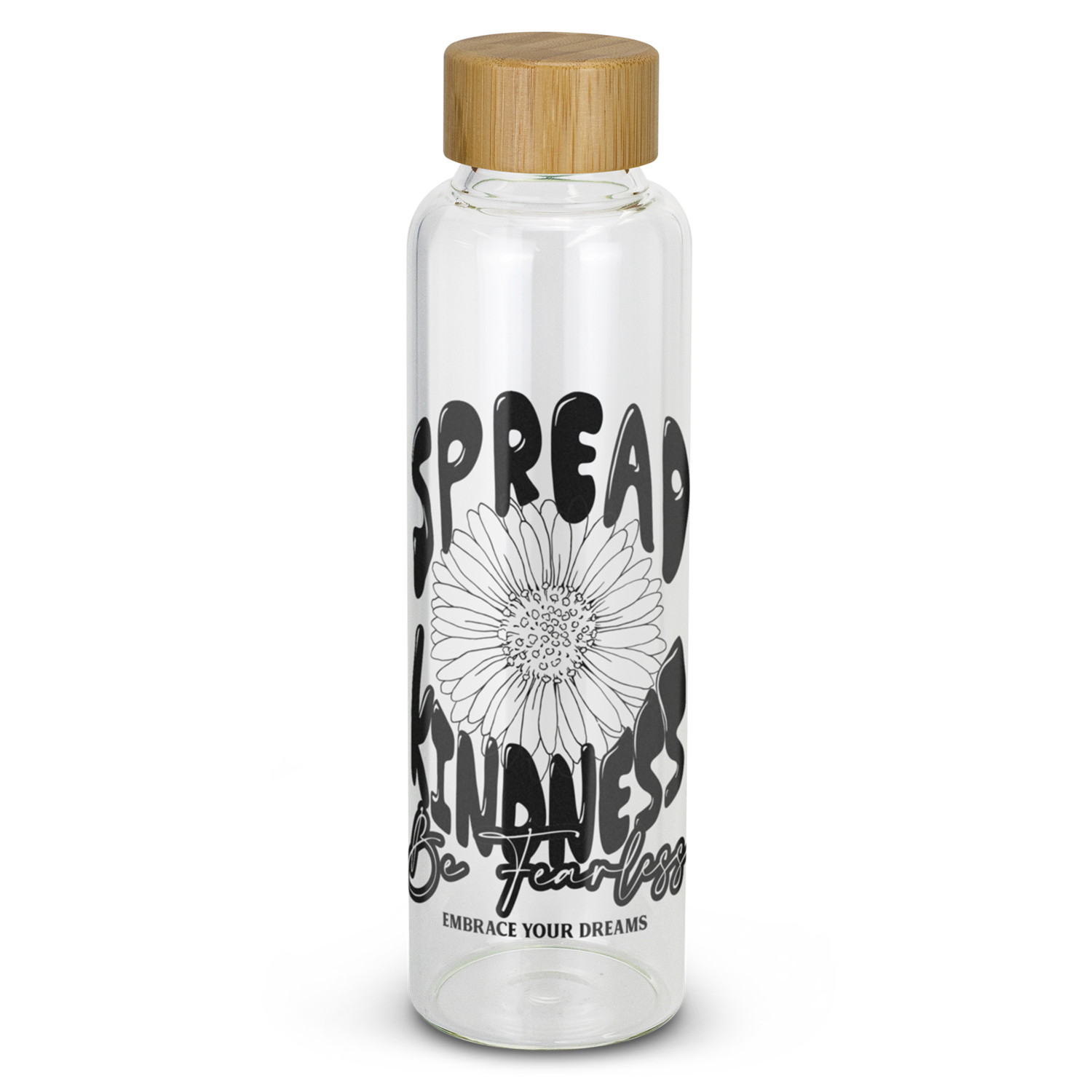 Promotional Eden Glass Bottle Bamboo Lid