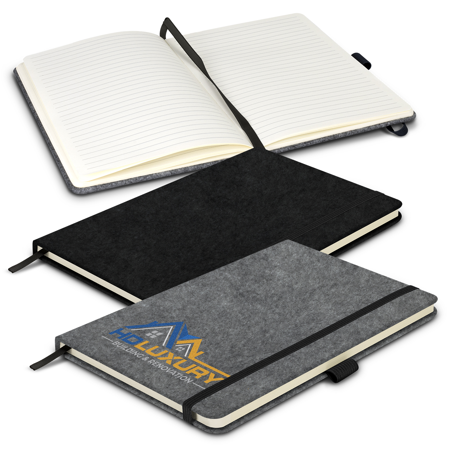 Promotional RPET Felt Hard Cover Notebook