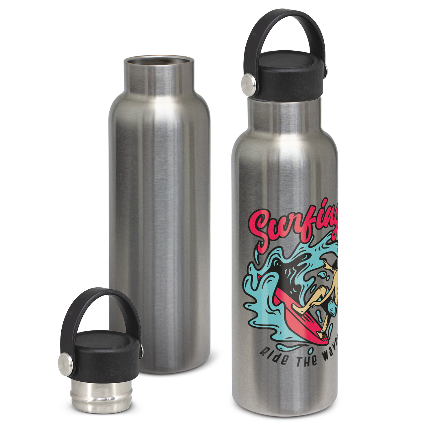 Promotional Nomad Vacuum Bottle Stainless - Carry Lid