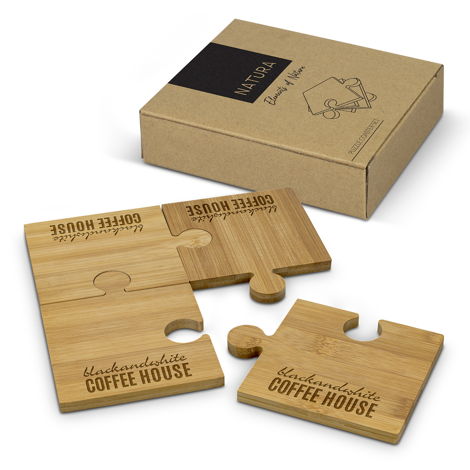 Promotional NATURA Puzzle Coaster - Set of 4