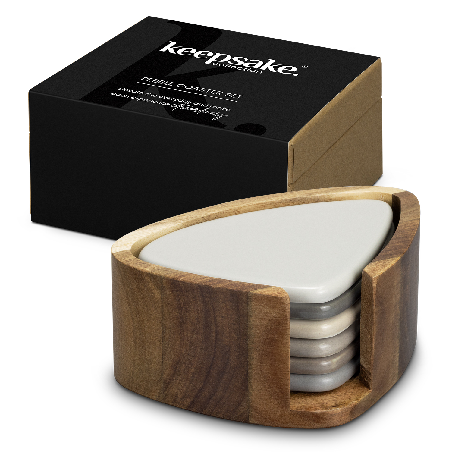 Promotional Keepsake Pebble Coaster Set