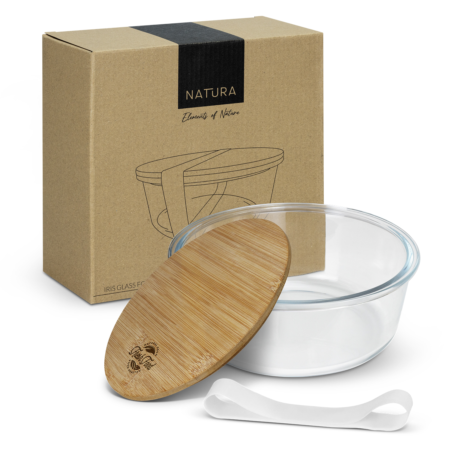 Promotional NATURA Iris Glass Food Container