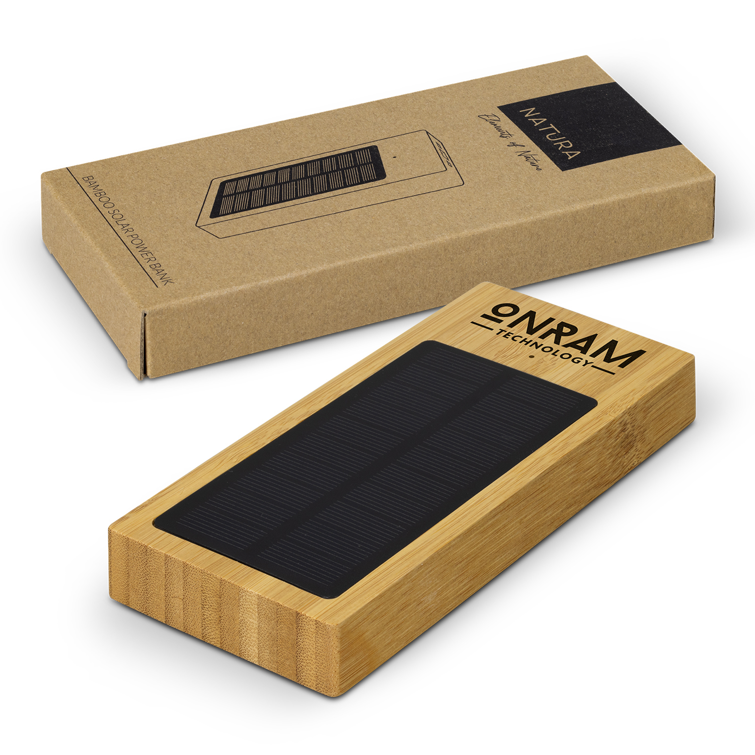 Promotional NATURA Bamboo Solar Power Bank