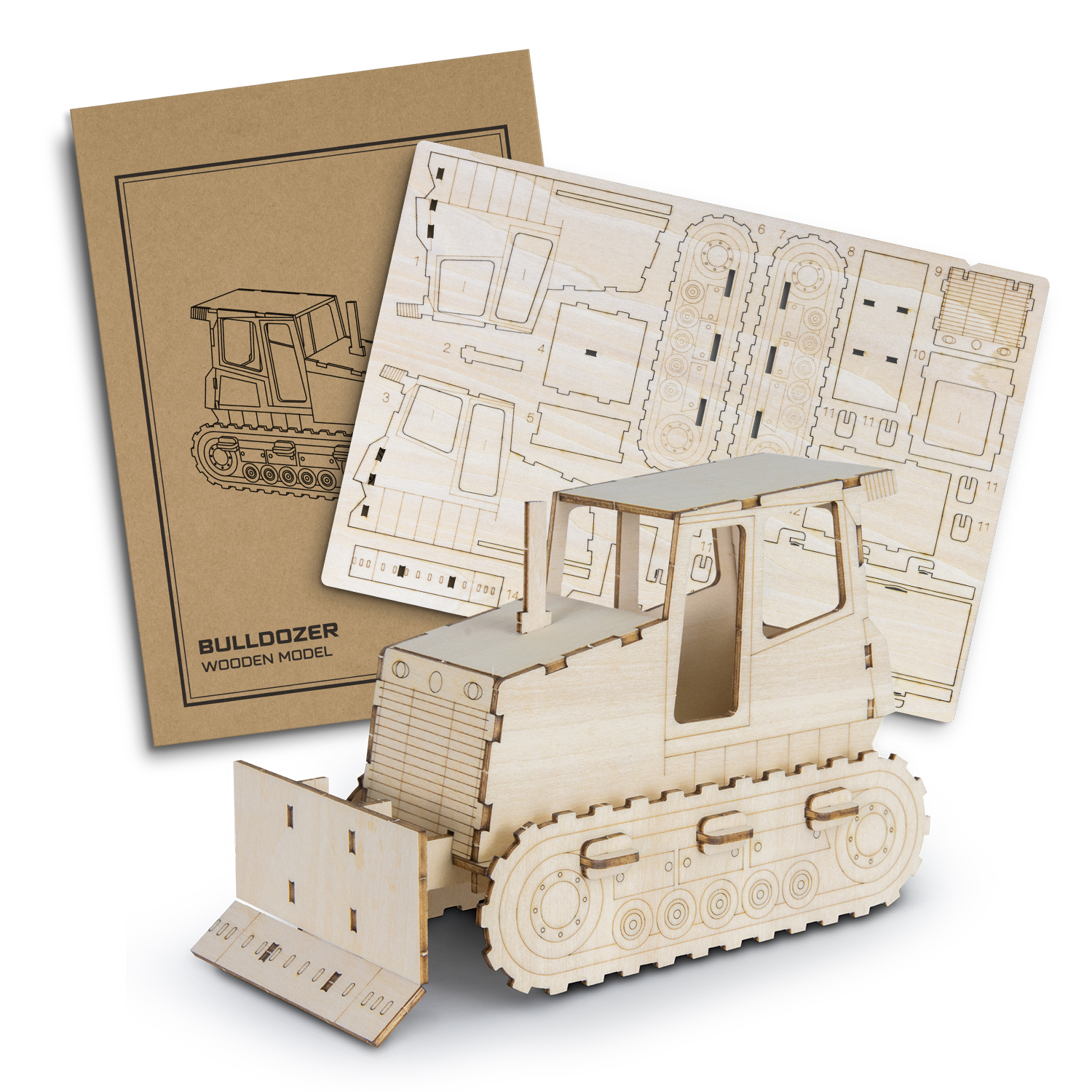 Promotional BRANDCRAFT Bulldozer Wooden Model