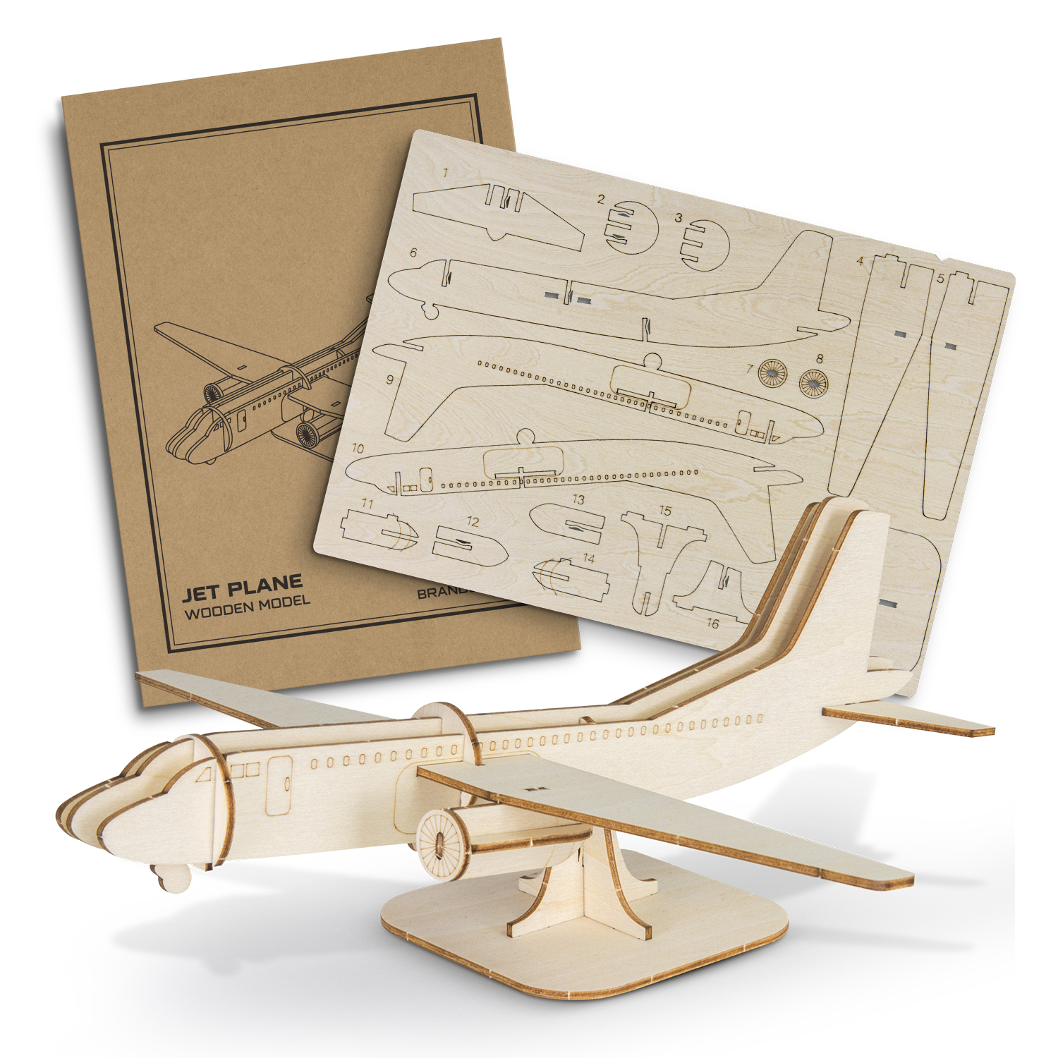 Promotional BRANDCRAFT Jet Plane Wooden Model