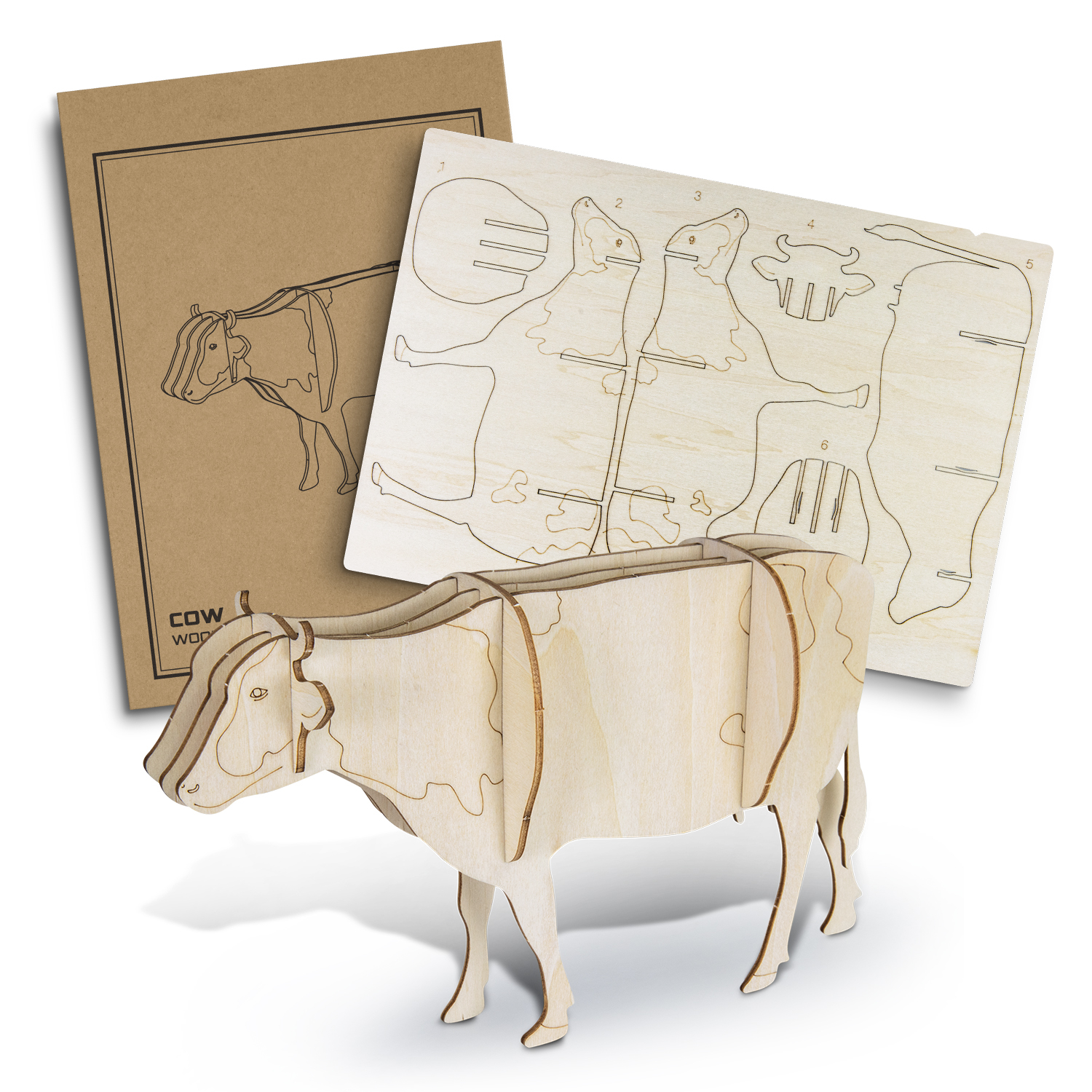 Promotional BRANDCRAFT Cow Wooden Model