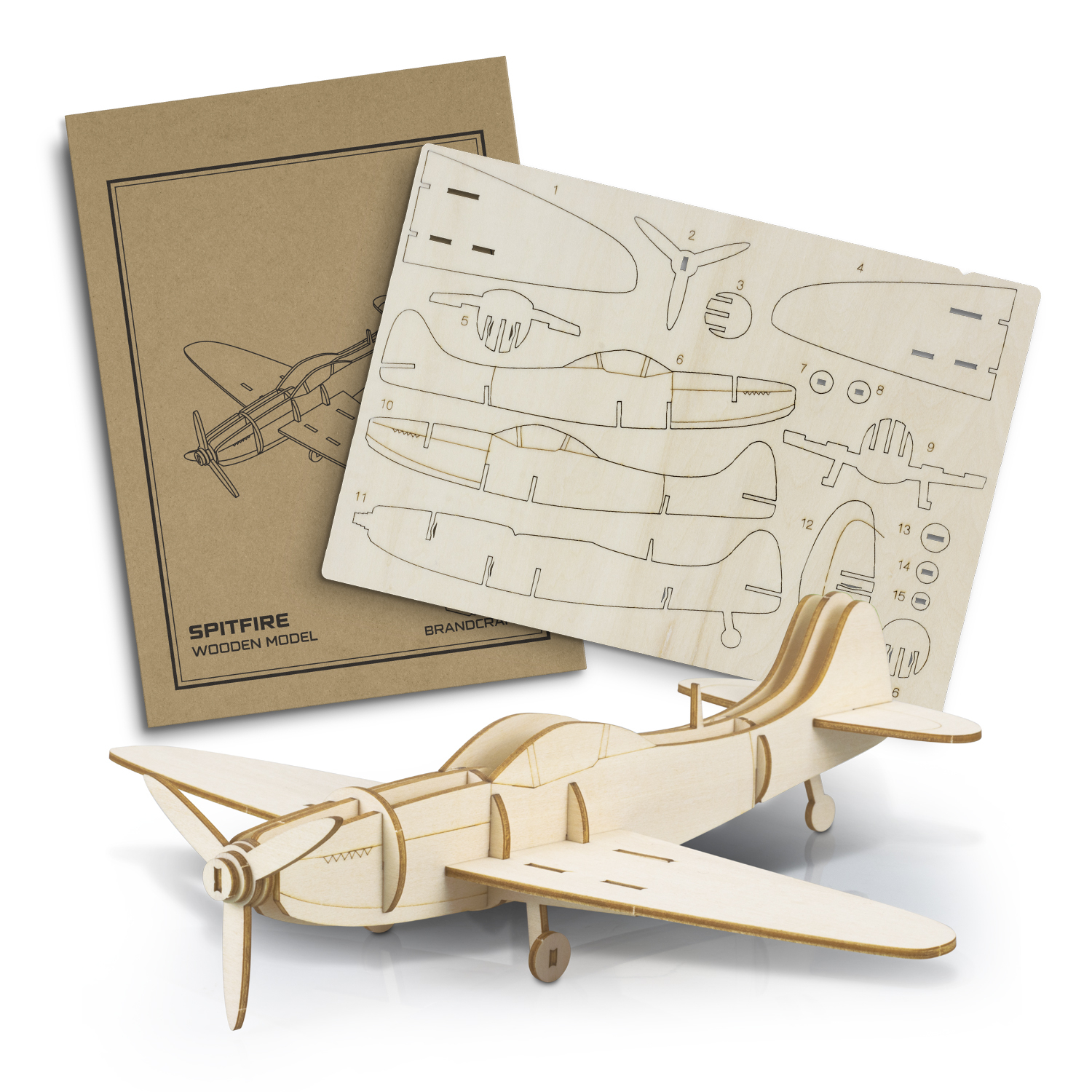 Promotional BRANDCRAFT Spitfire Wooden Model
