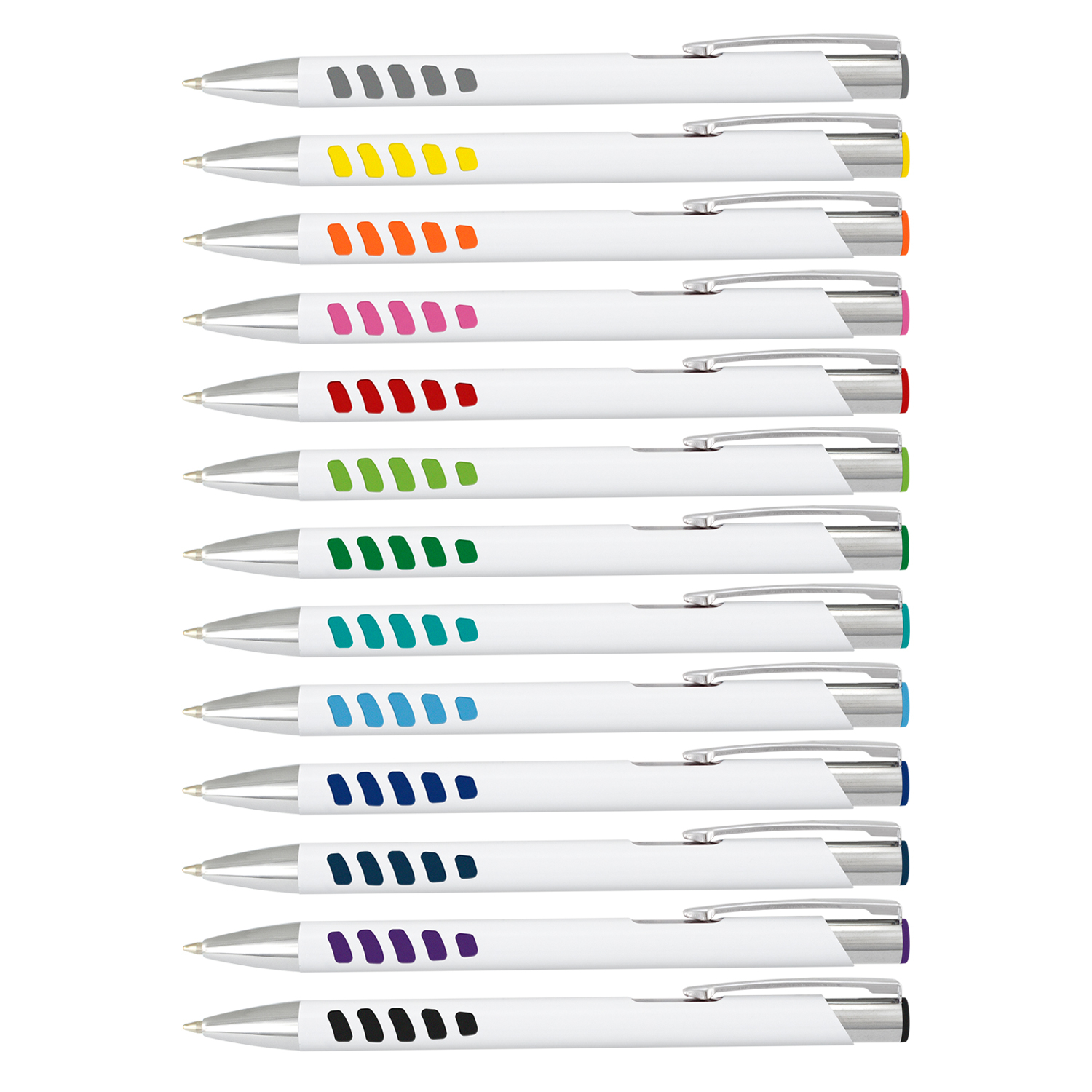 Promotional Panama Grip Pen - White Barrel