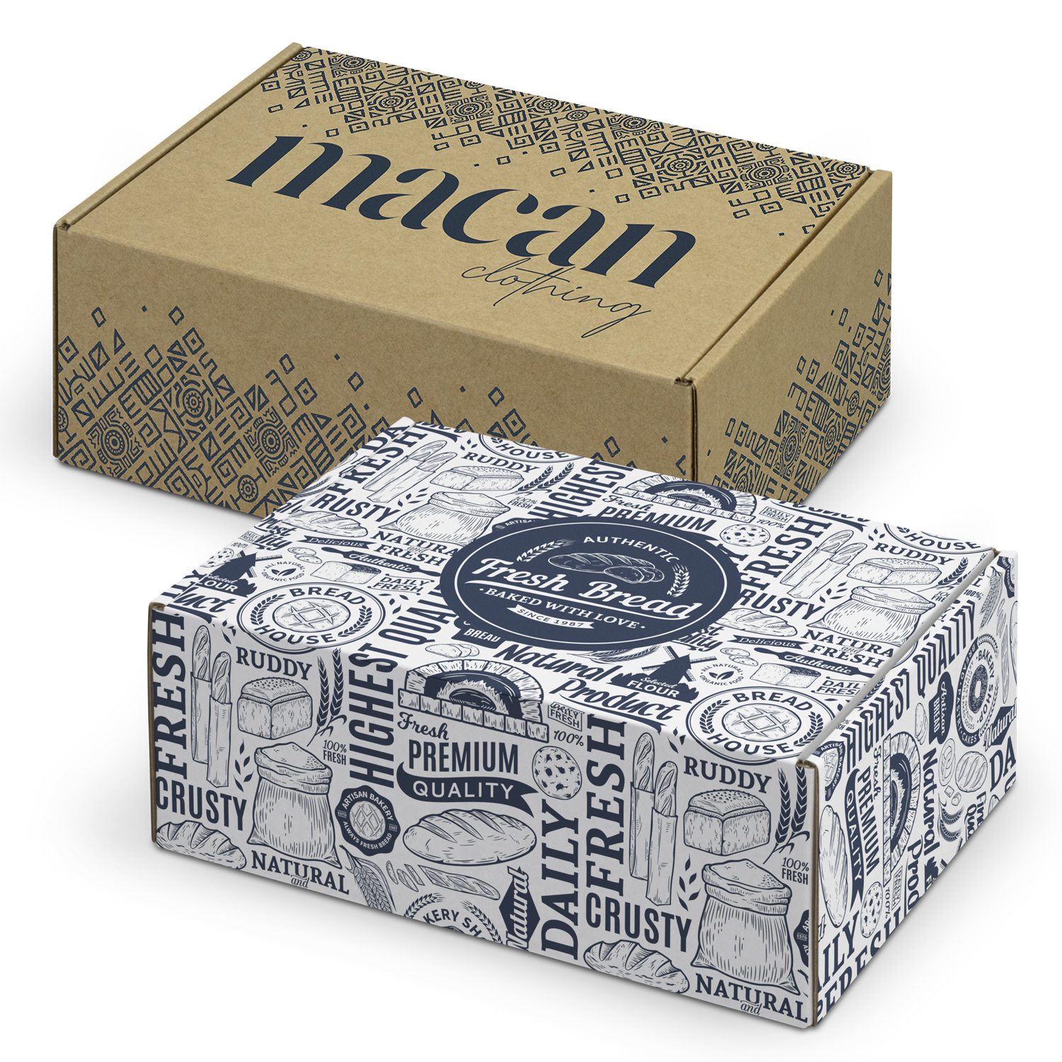 Promotional Die Cut Box with Locking Lid - 225x167x83mm