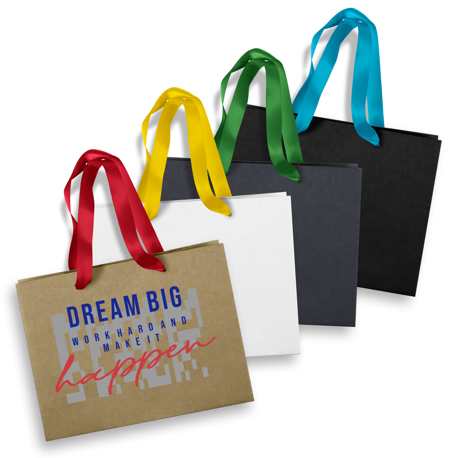 Promotional Medium Ribbon Handle Paper Bag