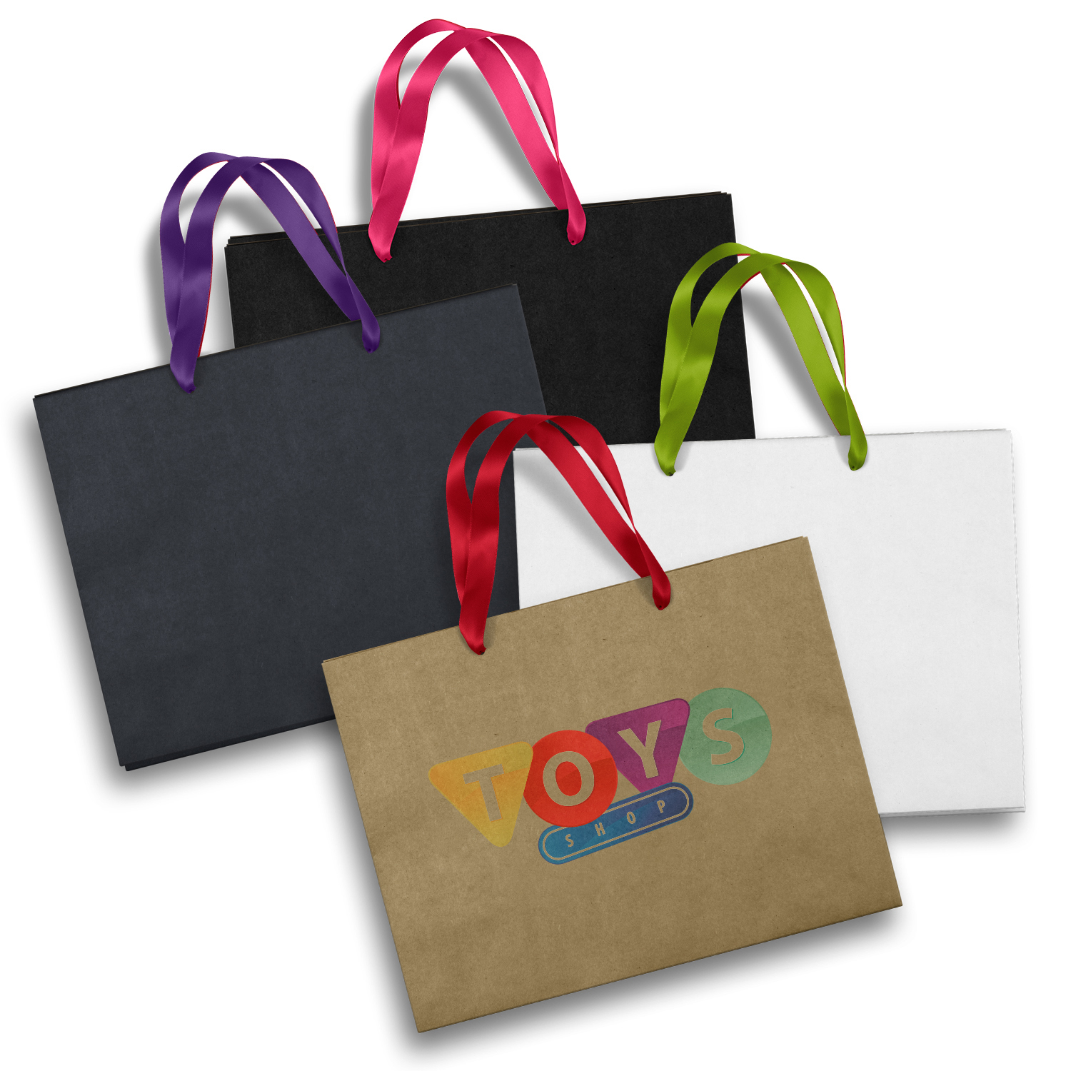 Promotional Large Ribbon Handle Paper Bag