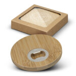 Bamboo Bottle Opener Coaster – Set of 2 – Round