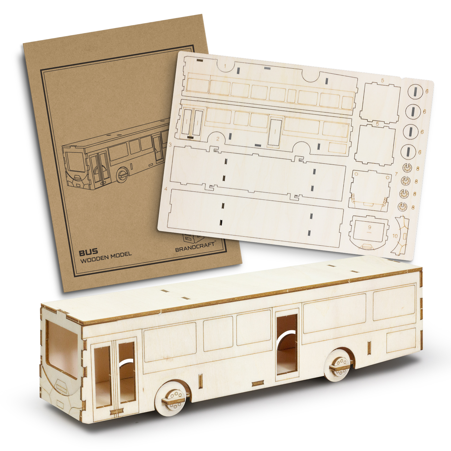 Promotional BRANDCRAFT Bus Wooden Model