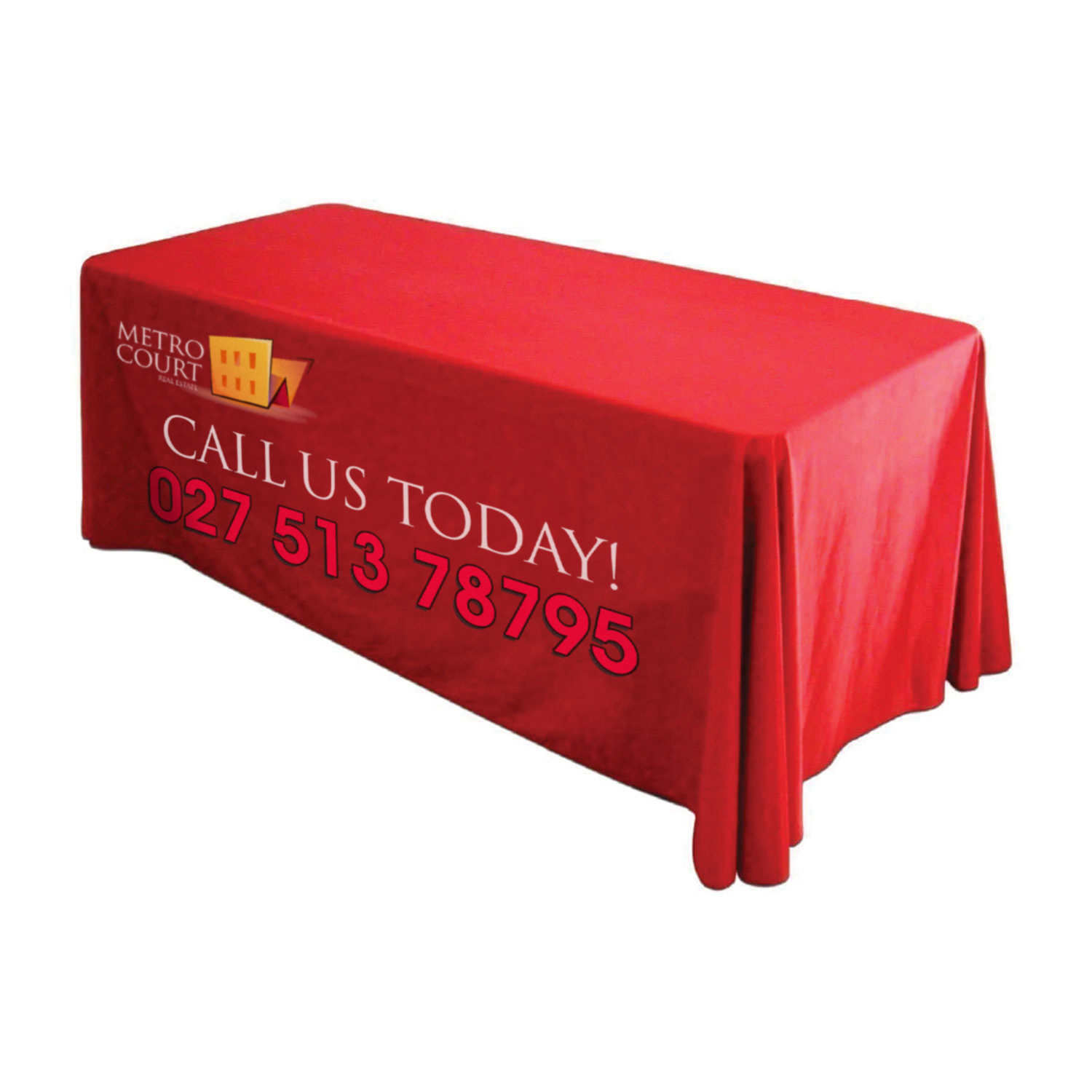 Promotional 8 Foot Table Cover Throw