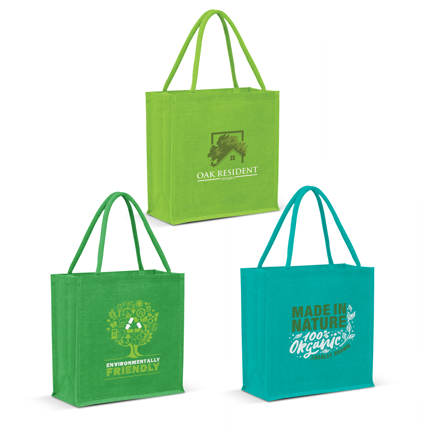 Promotional Monza Jute Tote Bag - Colour Match - Sale