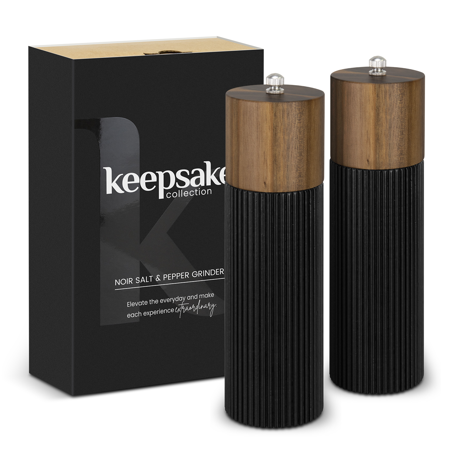Promotional Keepsake Noir Salt and Pepper Grinders