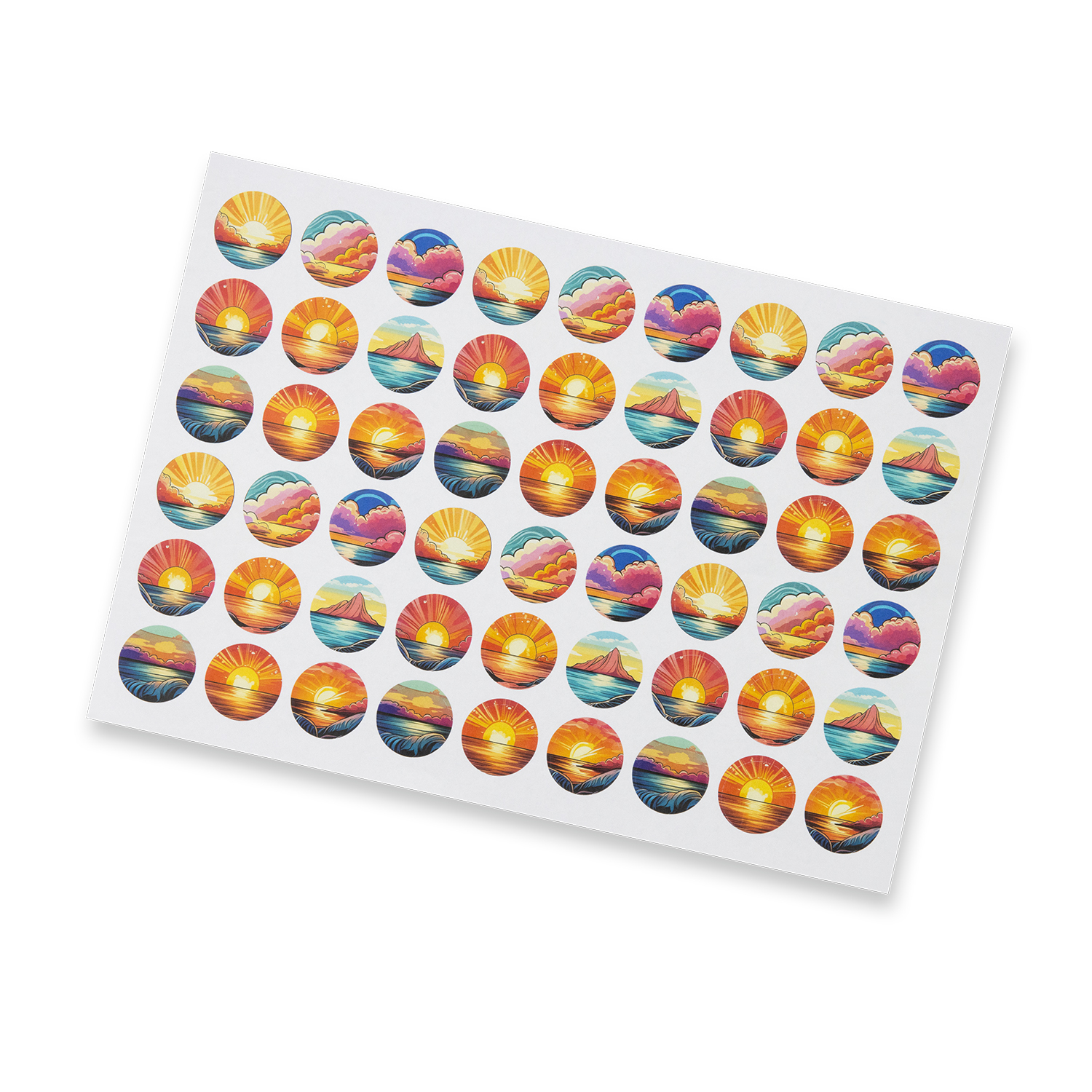 Promotional Sticker Sheet 26mm Circle - Matte