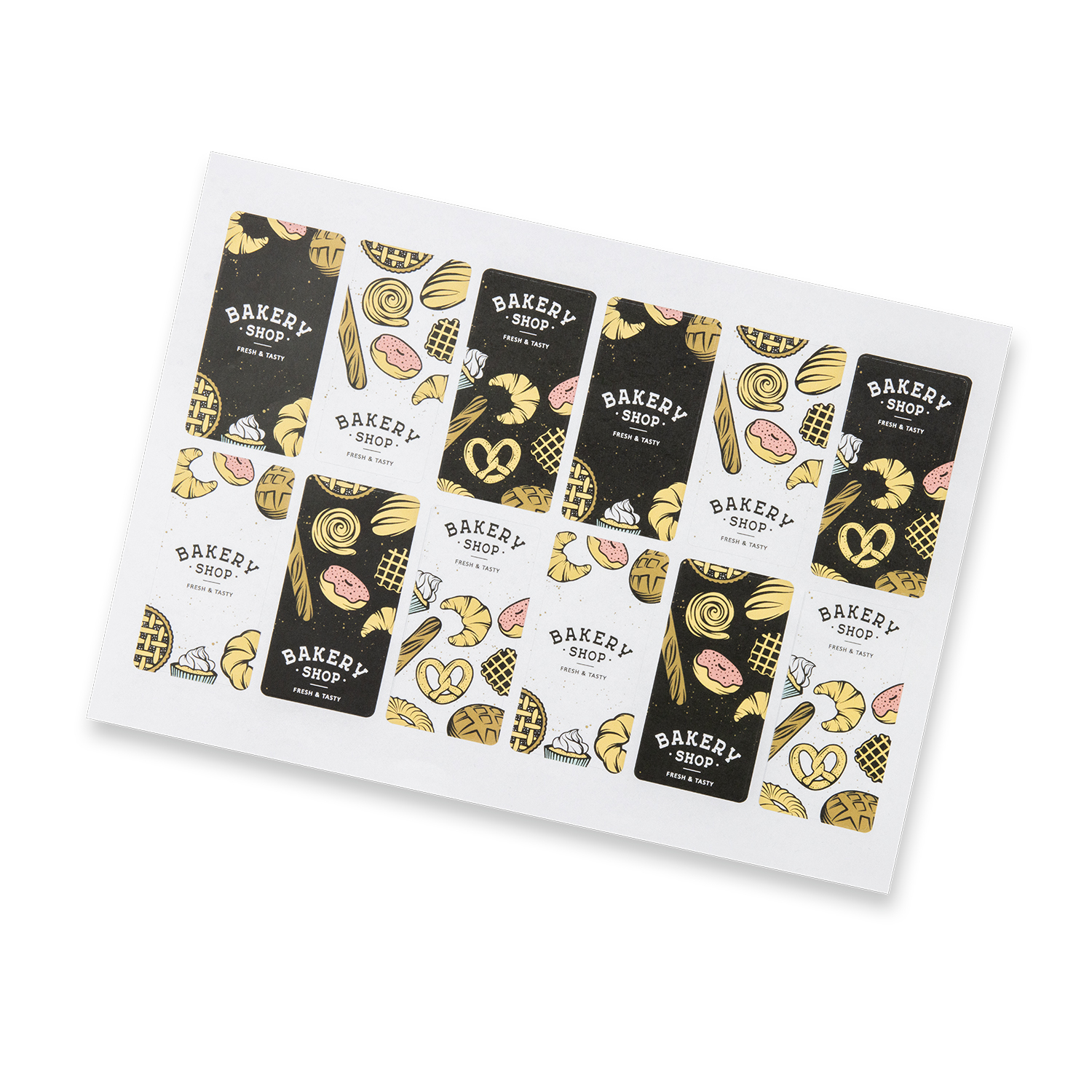 Promotional Sticker Sheet 40 x 80mm Rectangle - Matte