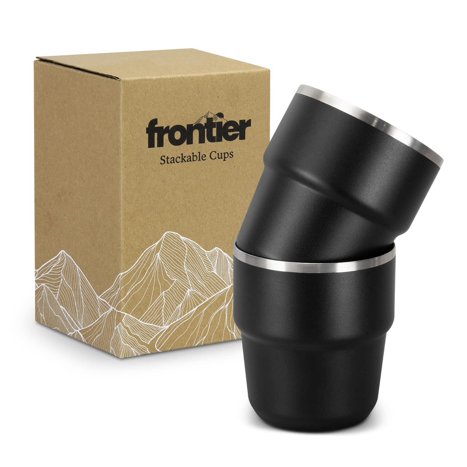Promotional Frontier Stackable Cups - Set of 2