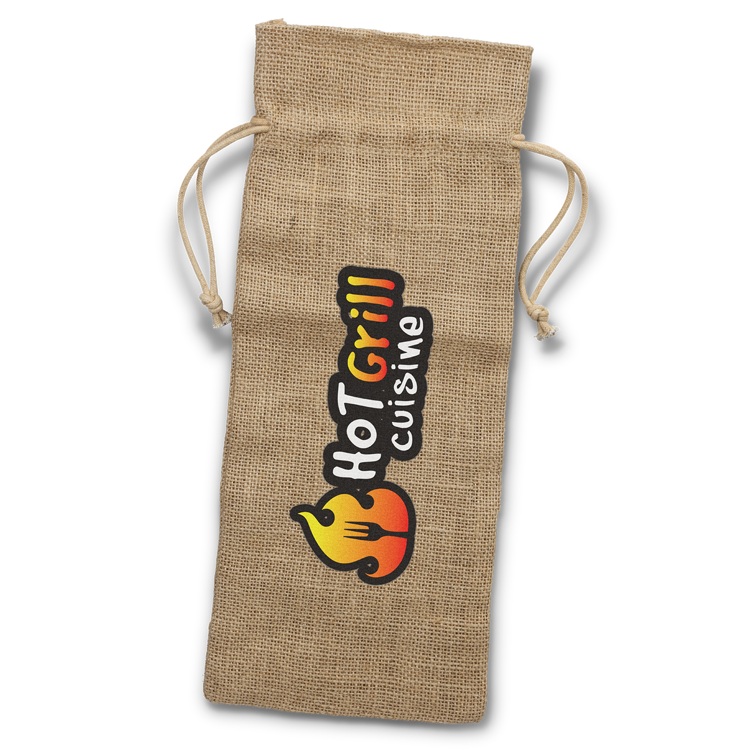 Promotional Jute Wine Drawstring Bag - Sale