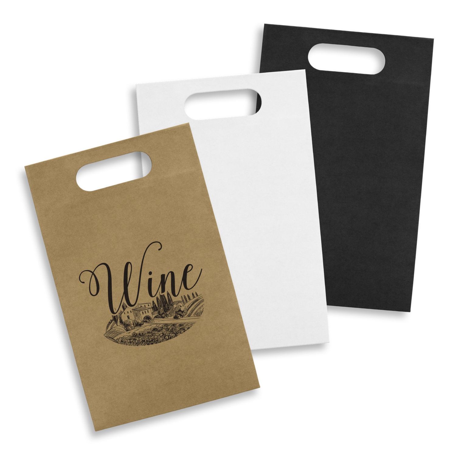 Promotional Die Cut Paper Wine Bag